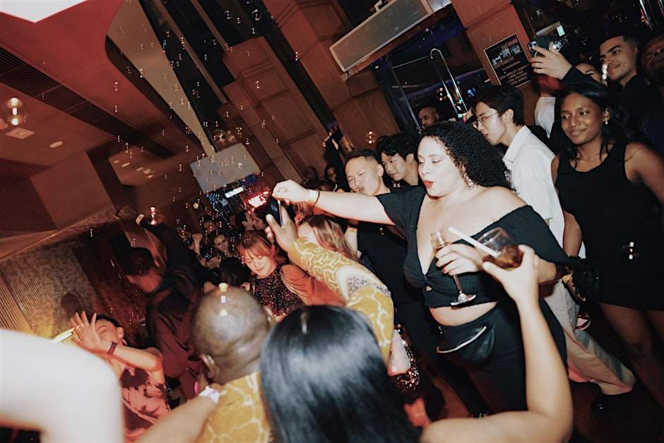 People party at Terrible Baby at the Eaton HK hotel in Jordan. For New Year’s Eve, the bar is hosting a Back to the Future-themed party that will transform the venue into an immersive experience to see in 2026. Photo: Terrible Baby