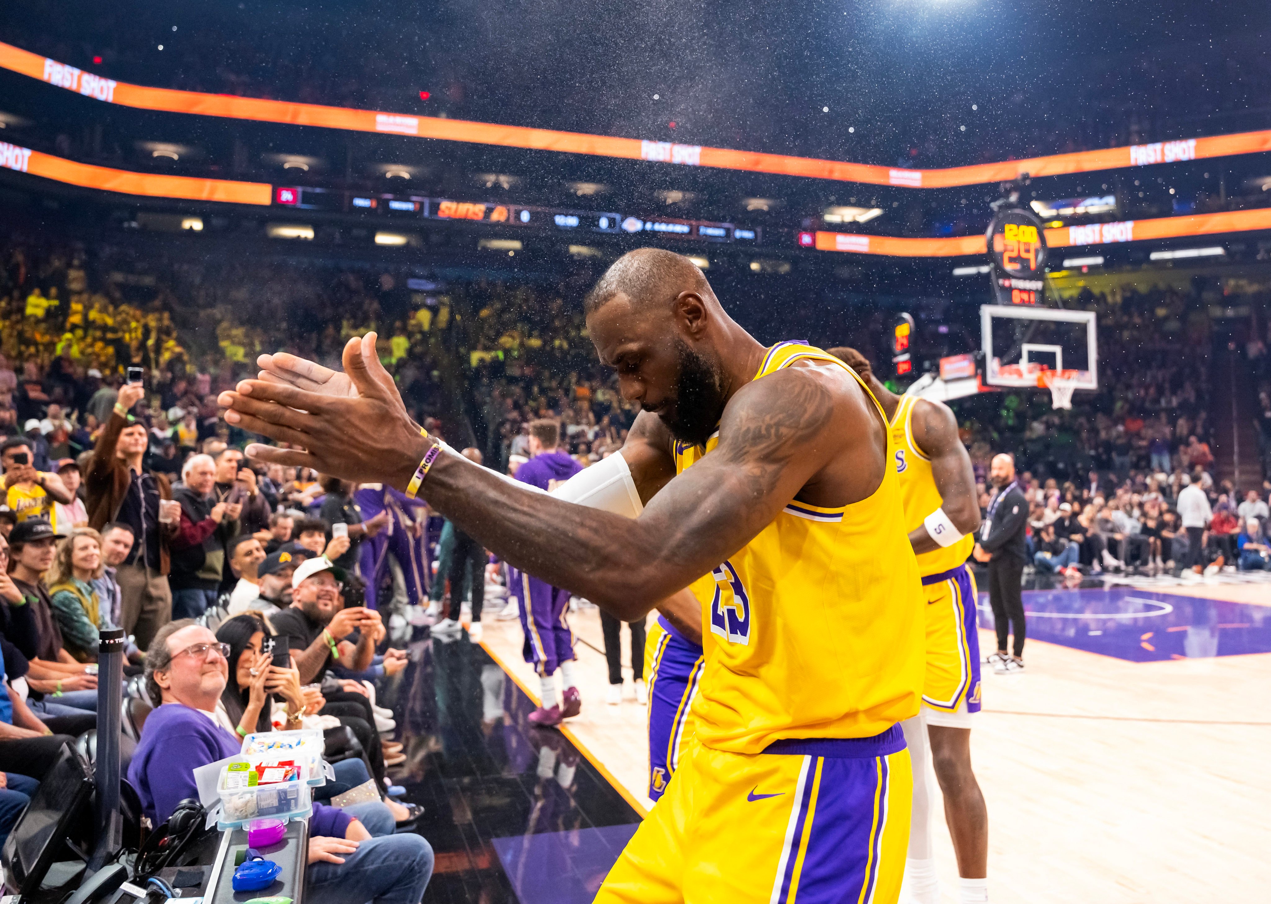 Los Angeles Lakers forward LeBron James remains one of the most popular players in the NBA, but is he No 1? Photo: Mark J. Rebilas-Imagn Images