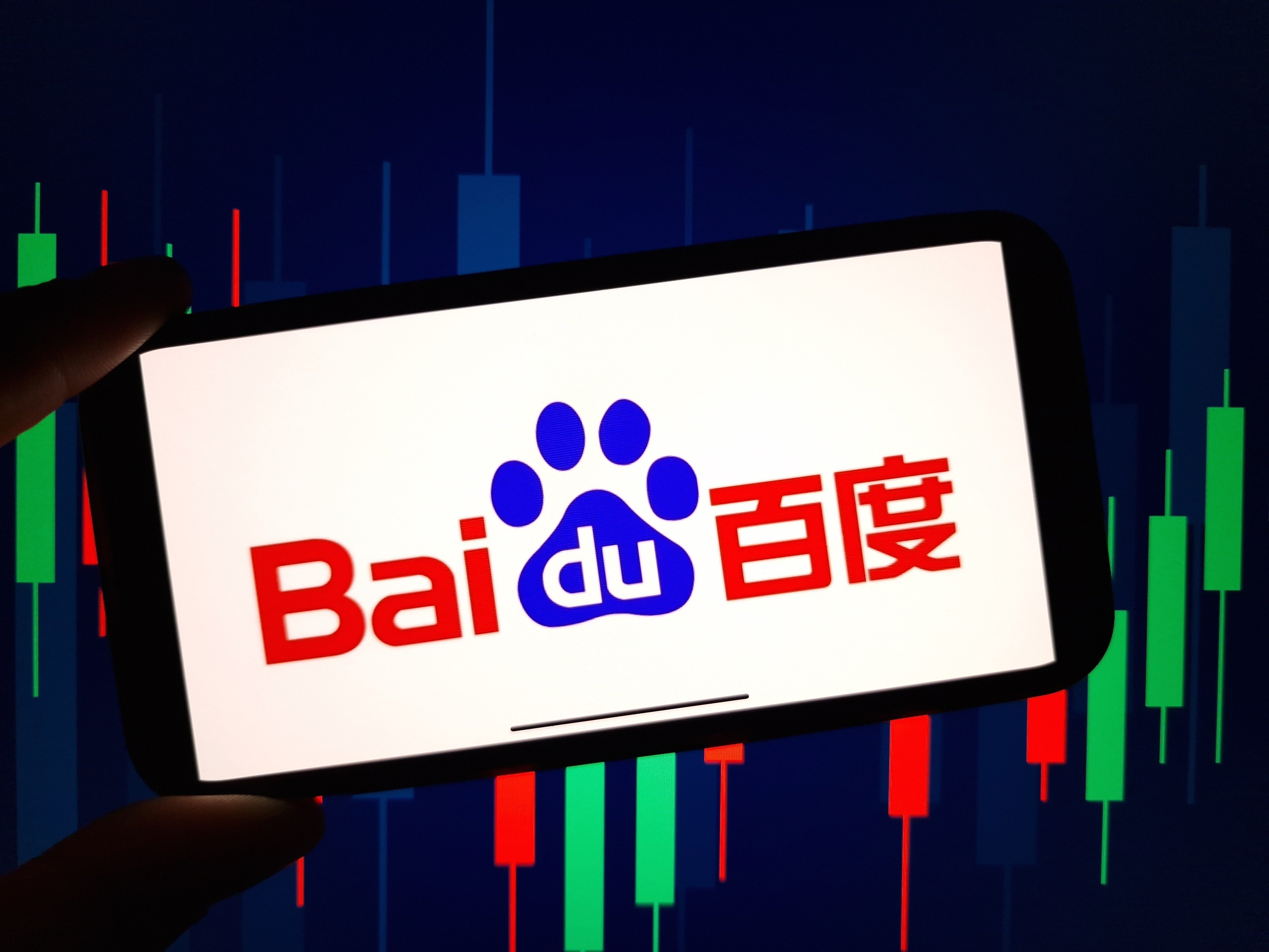 Baidu leads the gainers in early Wednesday trading. Photo: Shutterstock