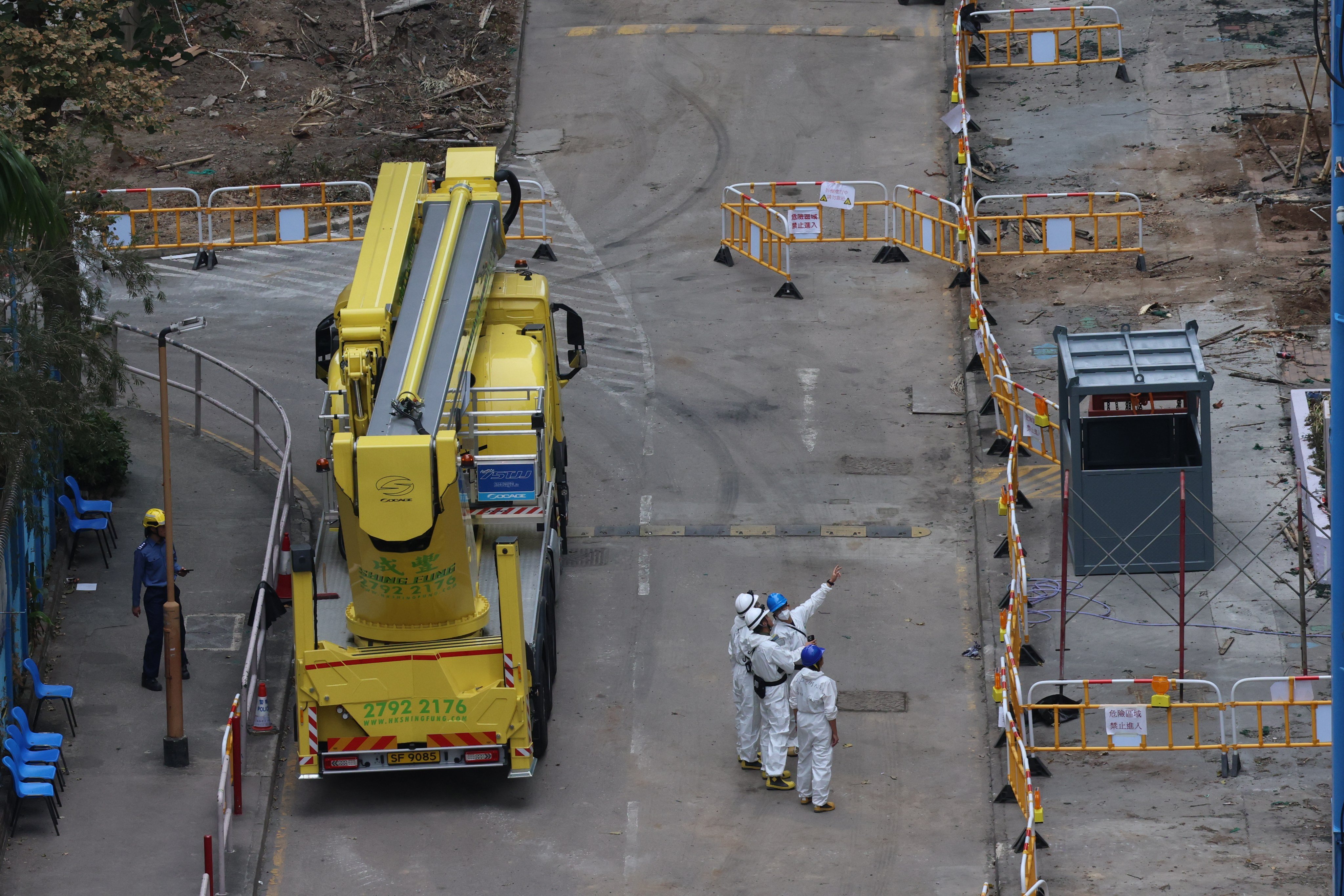 The aftermath of the deadly fire at Wang Fuk Court in Tai Po. Photo: Jelly Tse