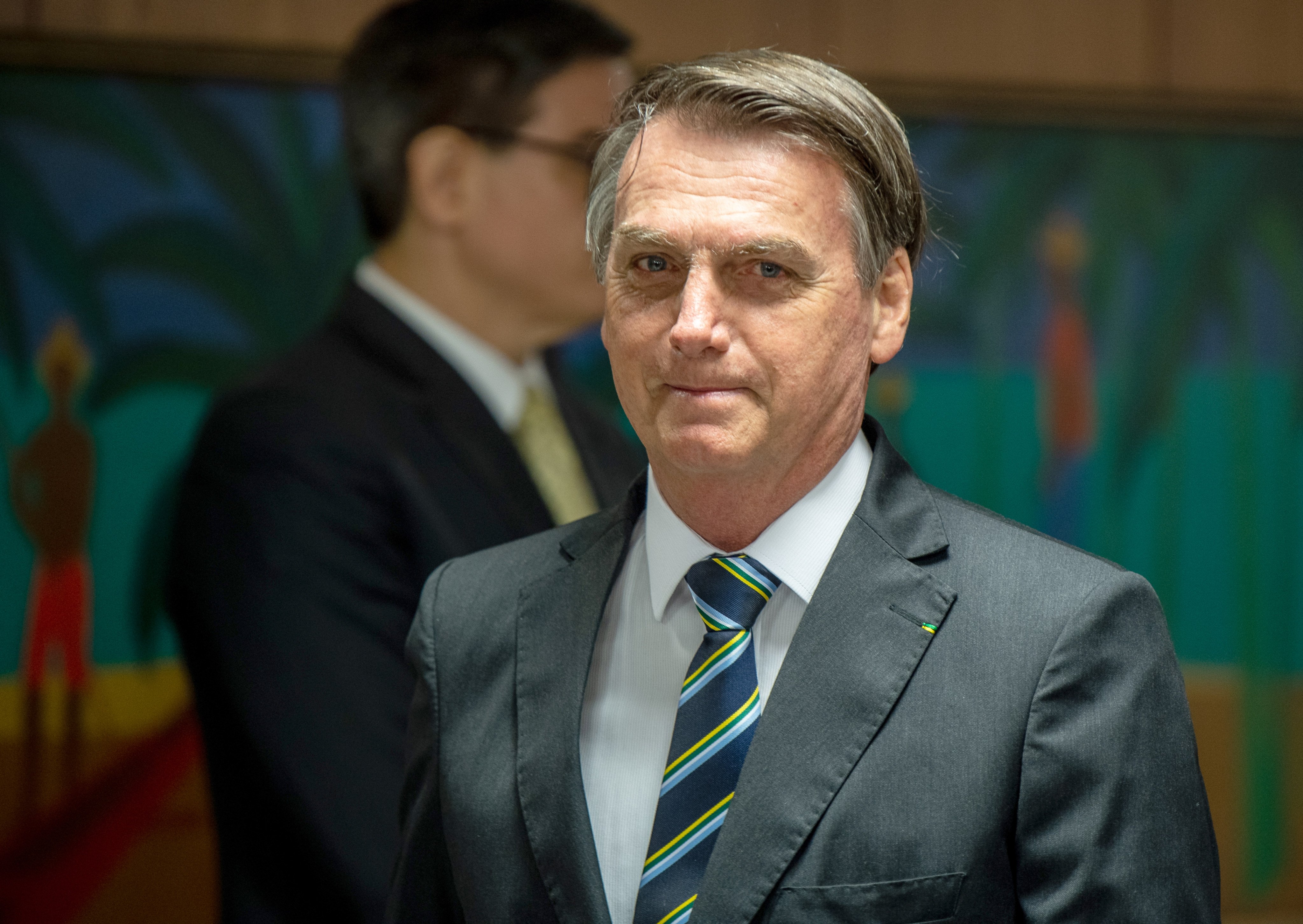 Then Brazilian President Jair Bolsonaro arrives for a meeting in Berlin in April 2019. Photo: dpa