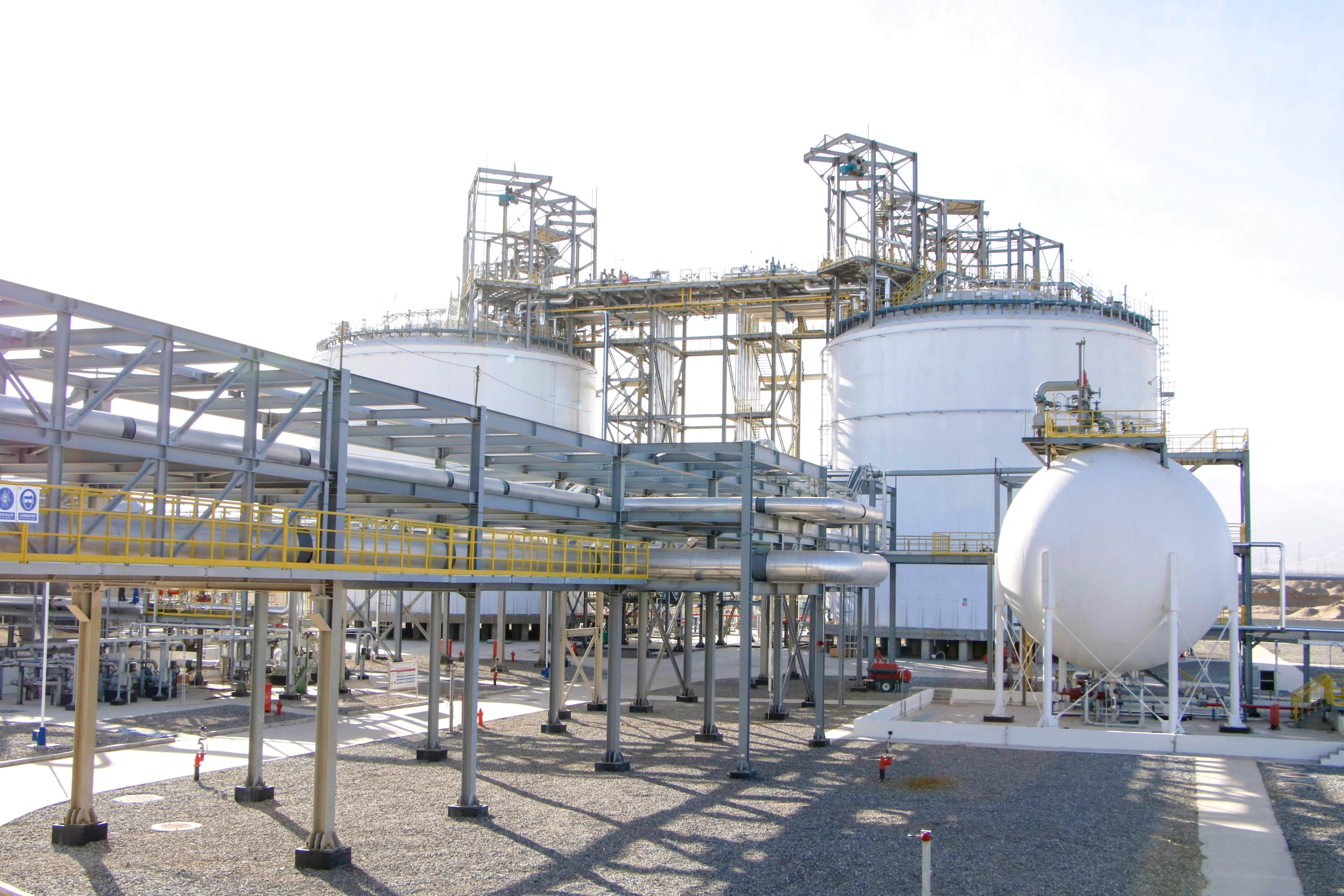 In the Gobi Desert outside Golmud, Qinghai, a facility is using compressed air to store energy. Photo: Handout