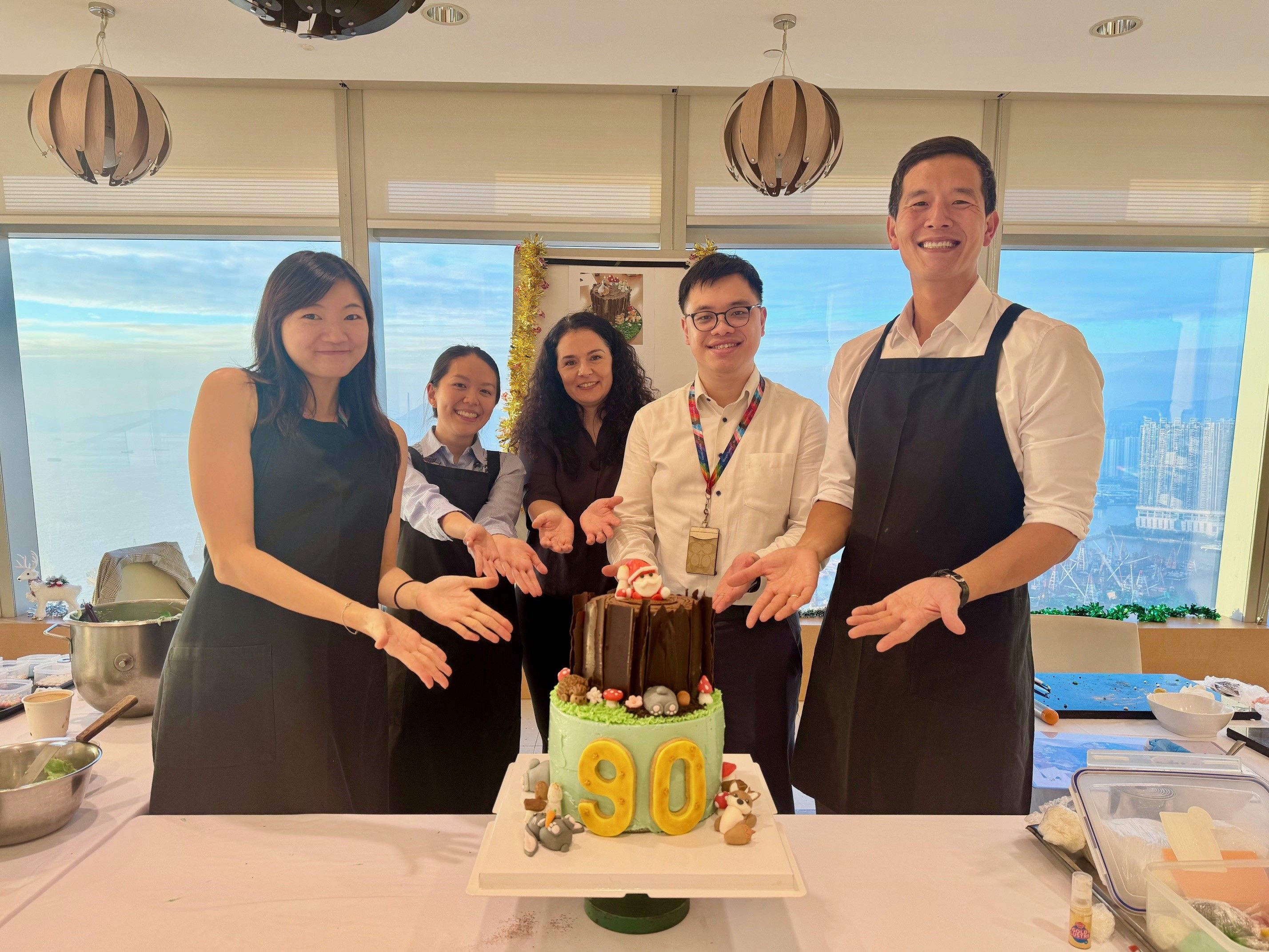 Morgan Stanley staff participating in a charity bake auction as part of the firm’s annual ‘Season for Good’ initiative, which raises funds for Operation Santa Claus and other community partners. Photo: Handout