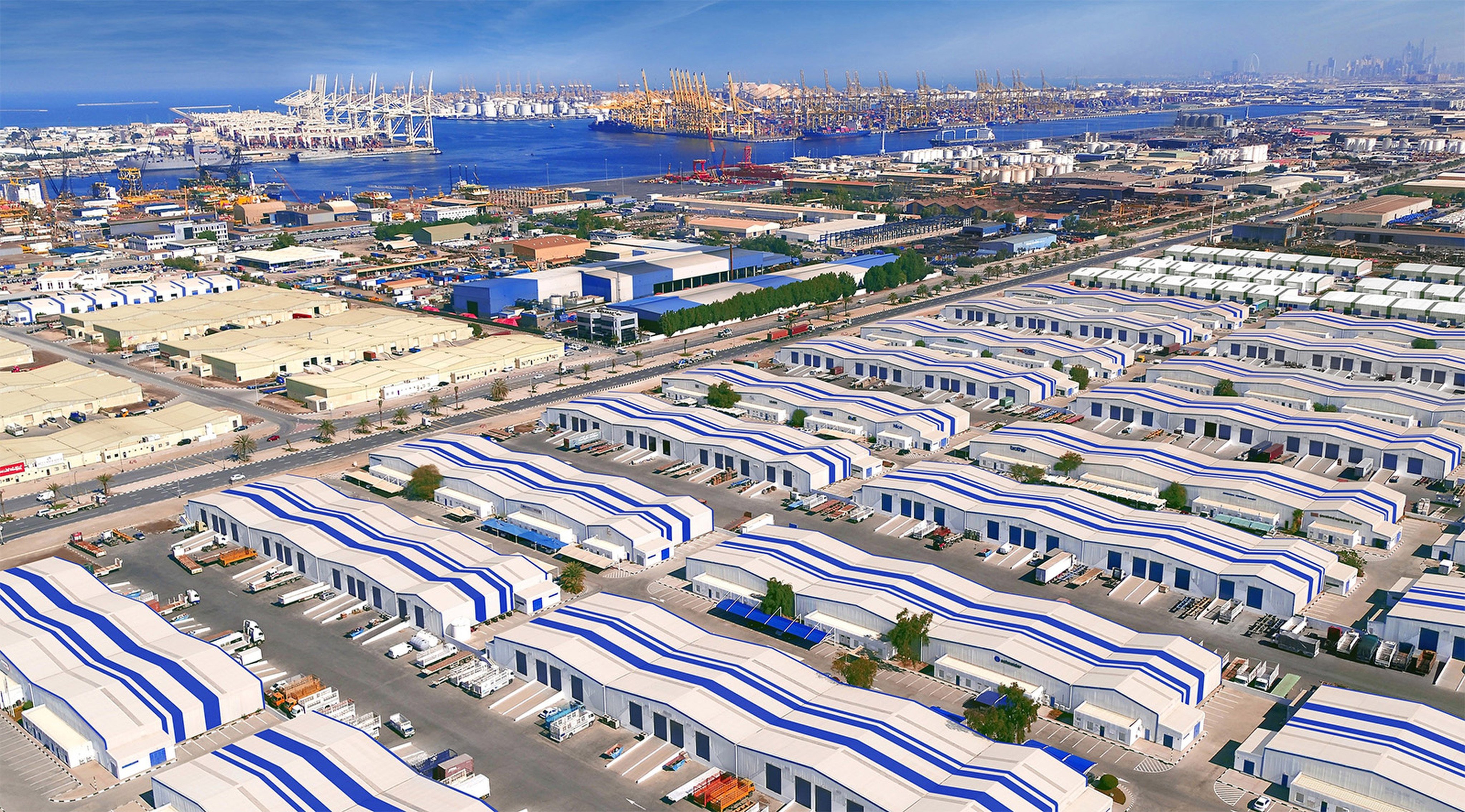 The Jebel Ali Free Zone at the western end of Dubai. Photo: Handout