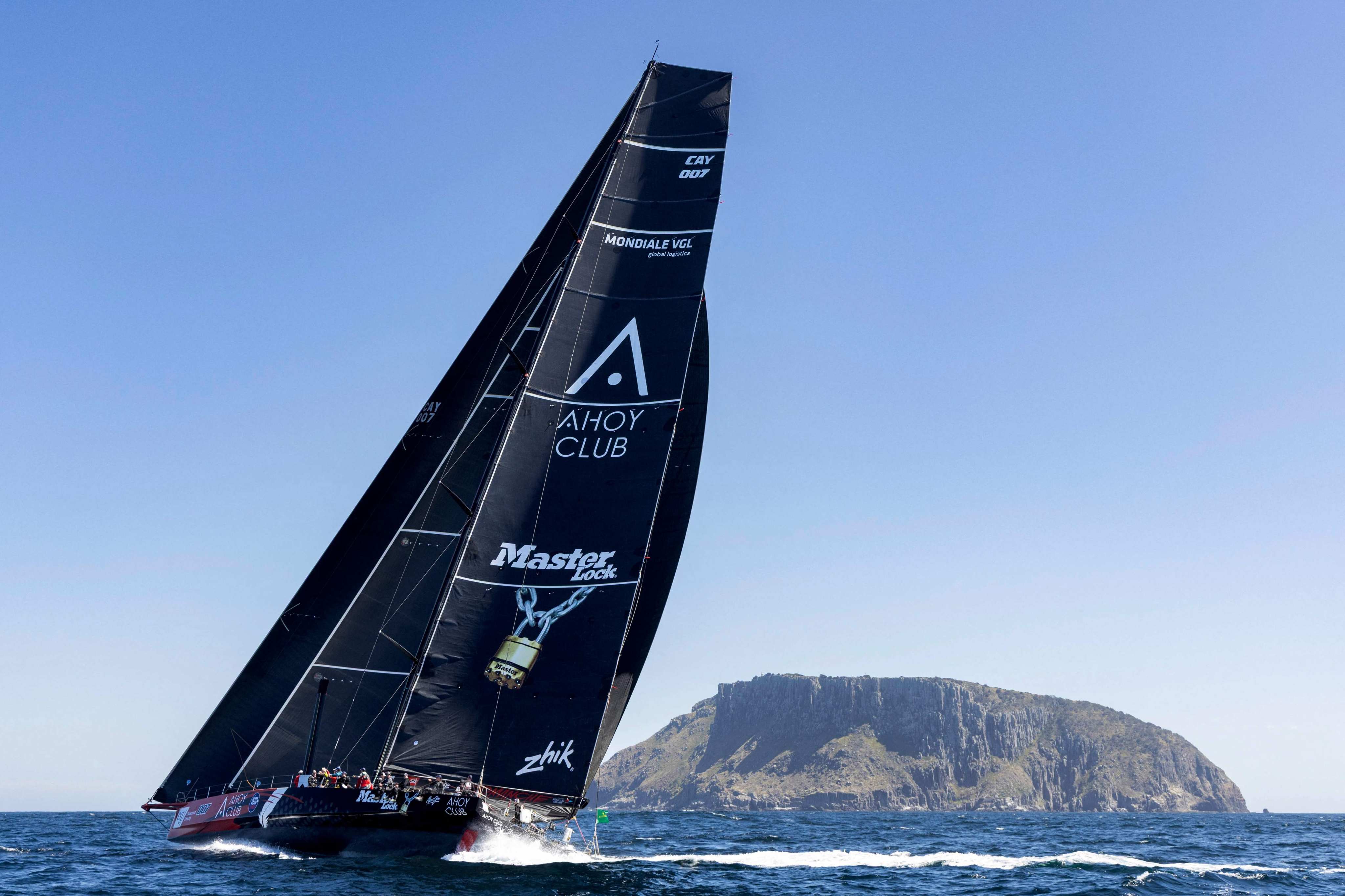 Master Lock Comanche sailing near Tasman Island, during the annual Sydney to Hobart yacht race. Photo: Rolex