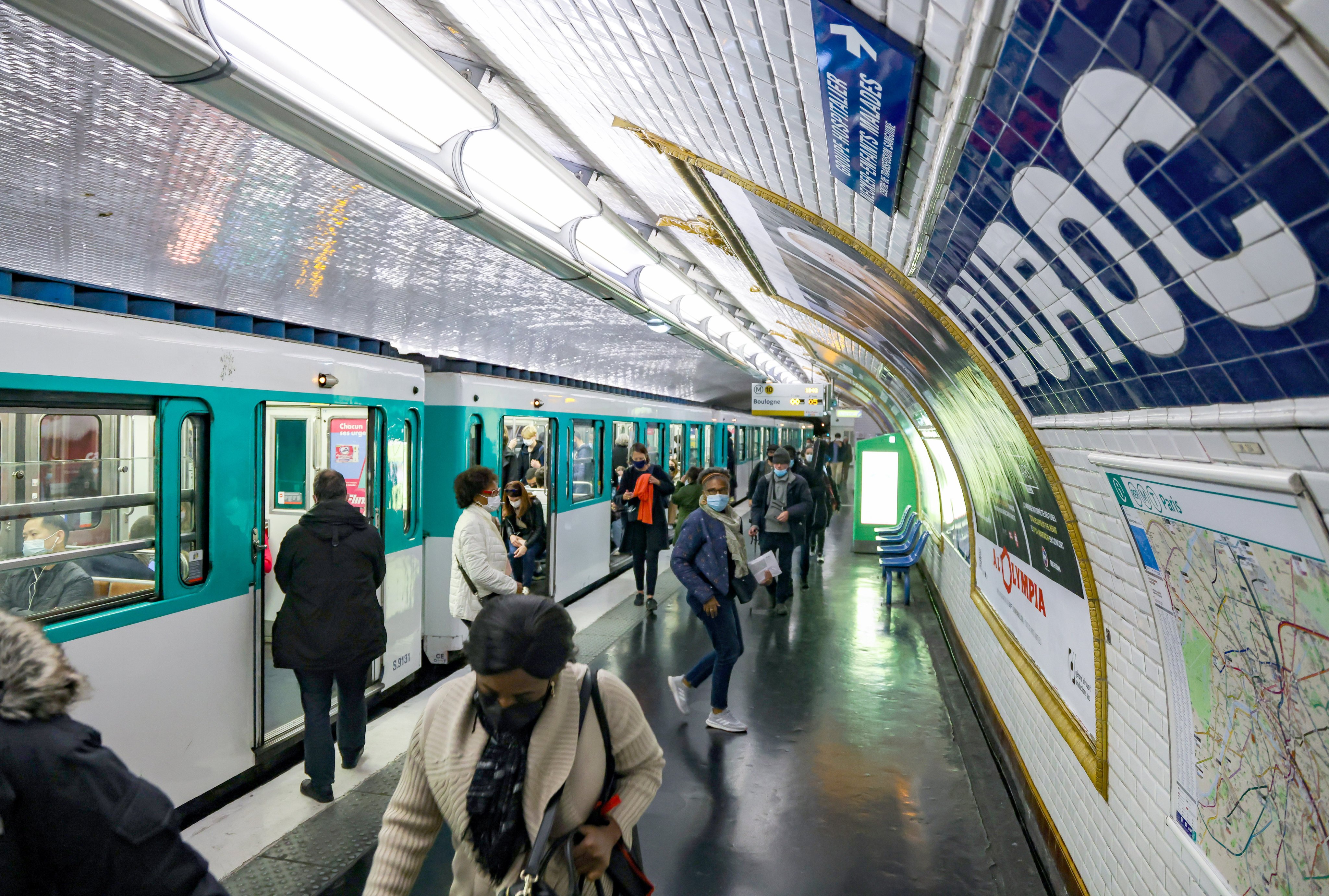 Passengers use the Paris Metro. On Friday, three women were injured in separate stabbing attacks on the city’s Metro. Photo: dpa