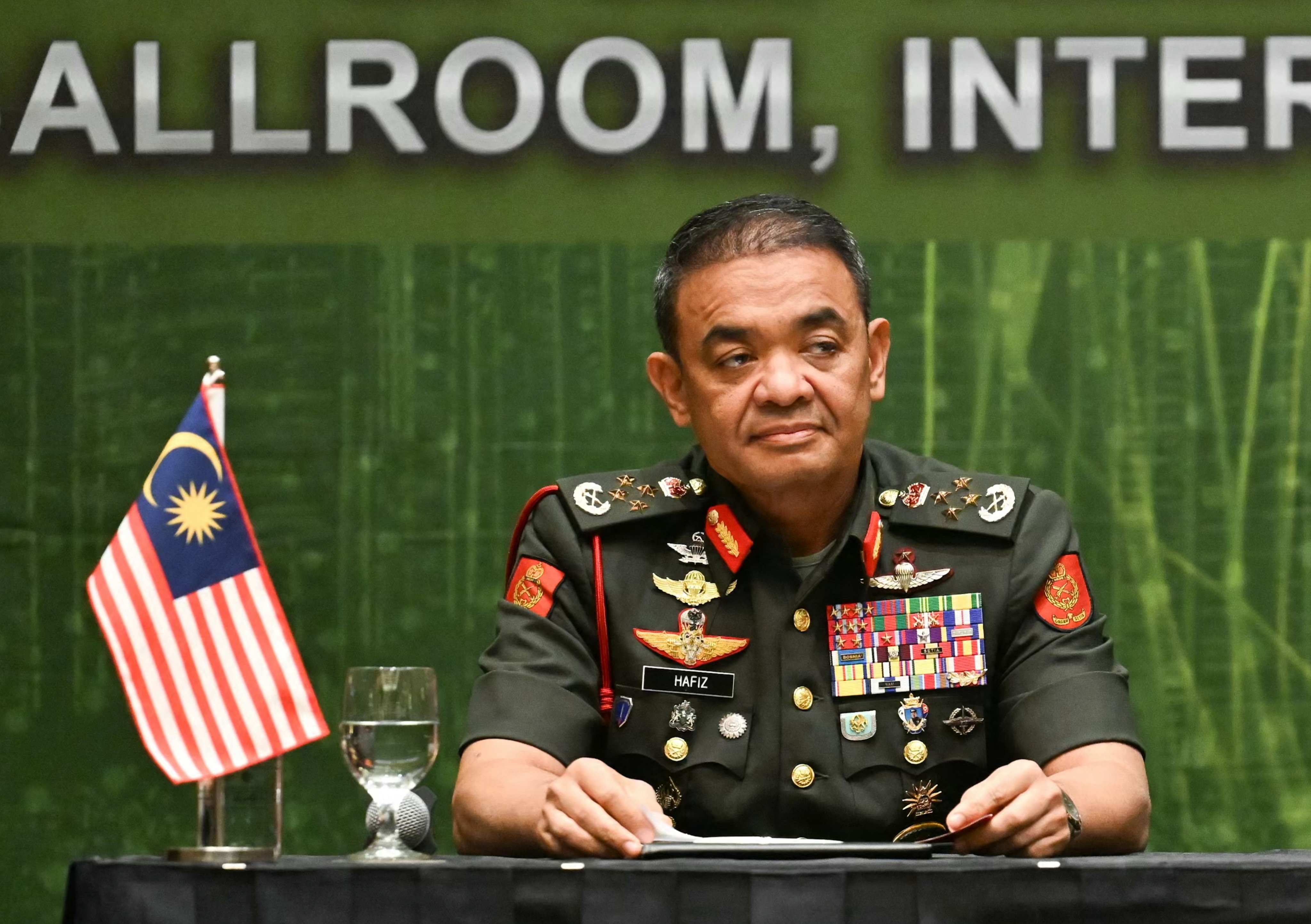 Malaysia’s Army Chief General Muhammad Hafizuddeain Jantan attends a press conference in Kuala Lumpur on September 25. Photo: AFP