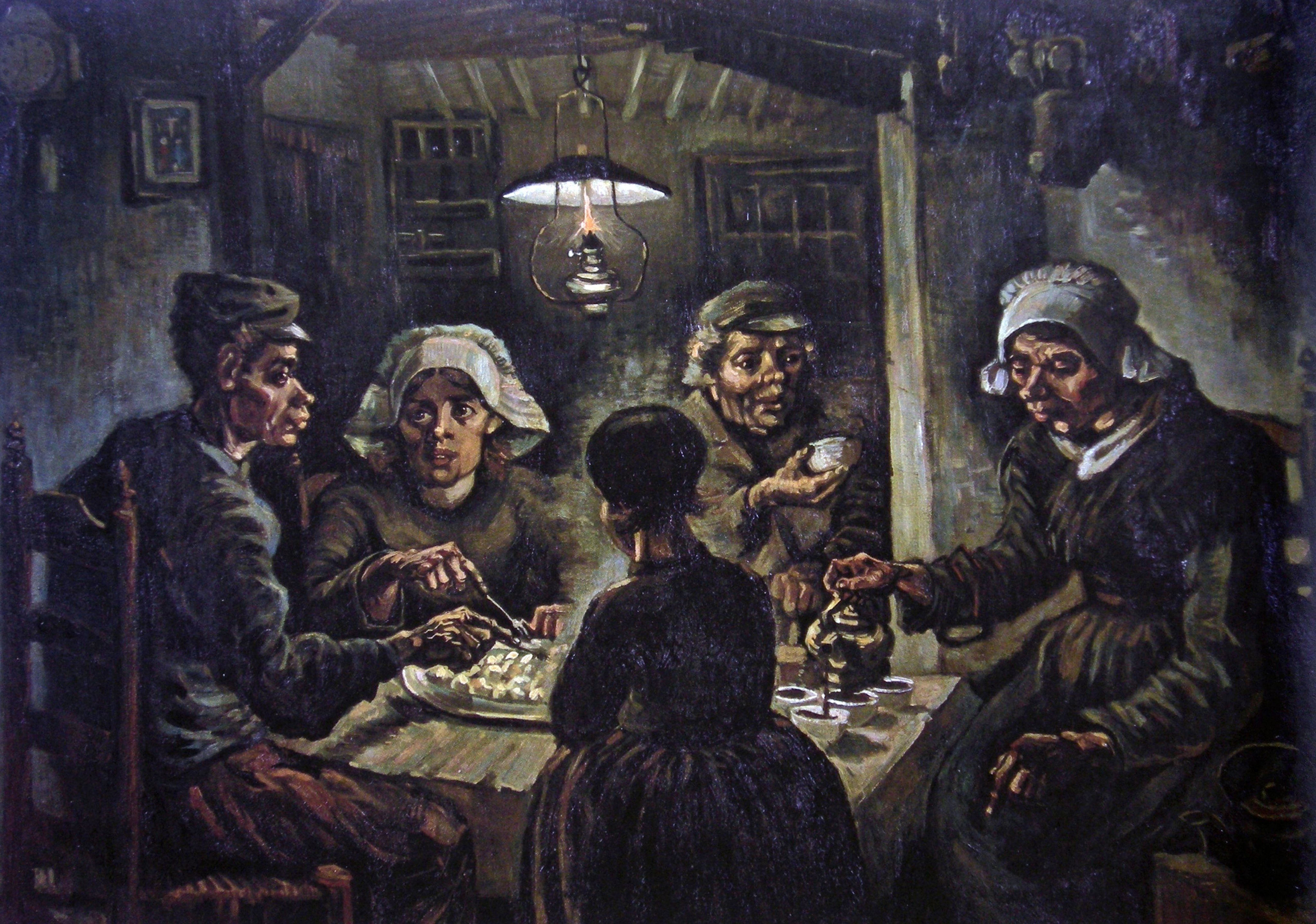 The Potato Eaters, considered Vincent Van Gogh’s first masterpiece, delivers a powerful social statement with its depiction of honest peasant life. Photo: Getty Images