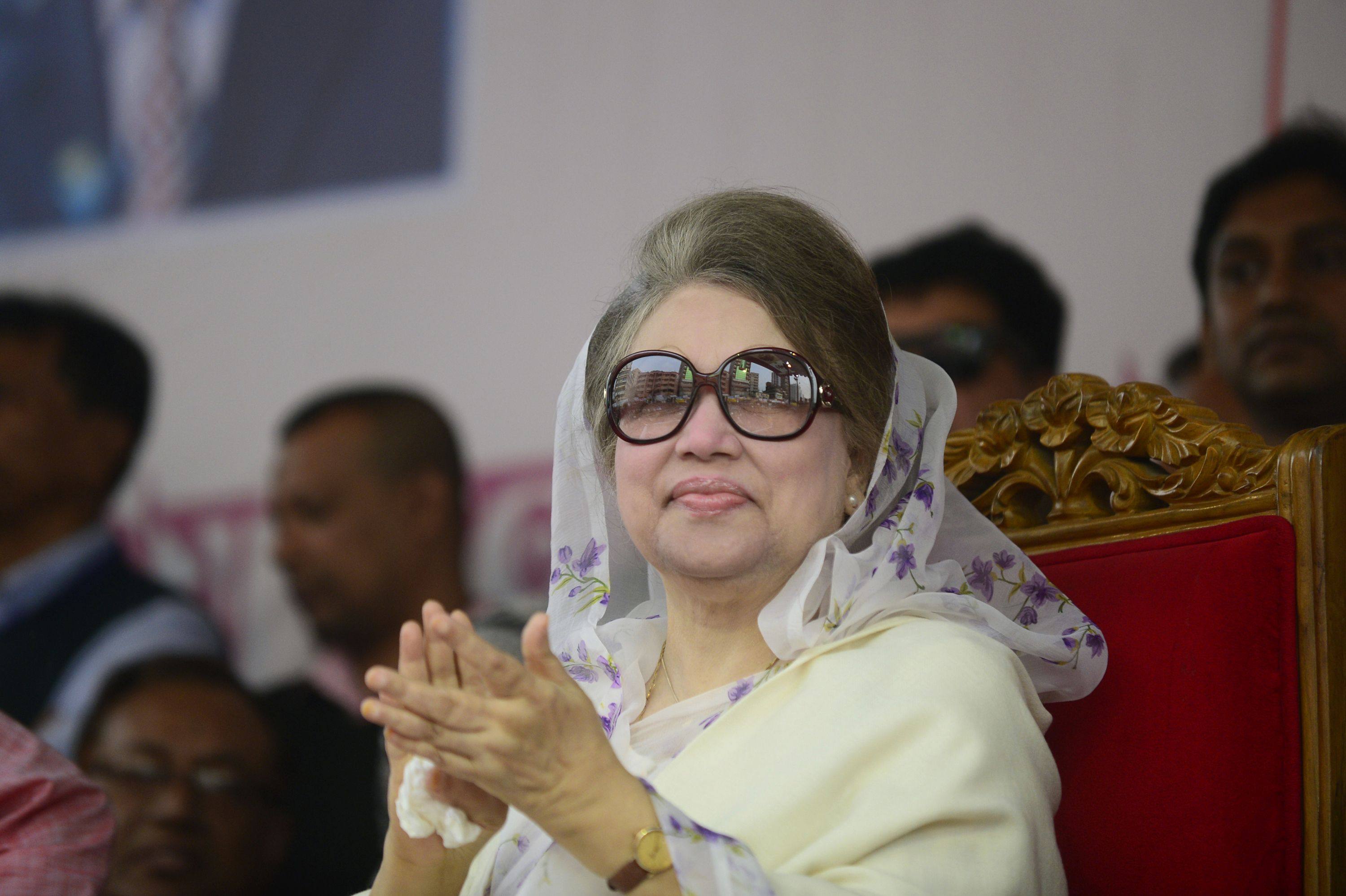 Bangladesh’s former prime minister Khaleda Zia at a Dhaka rally in 2016. Photo: AFP