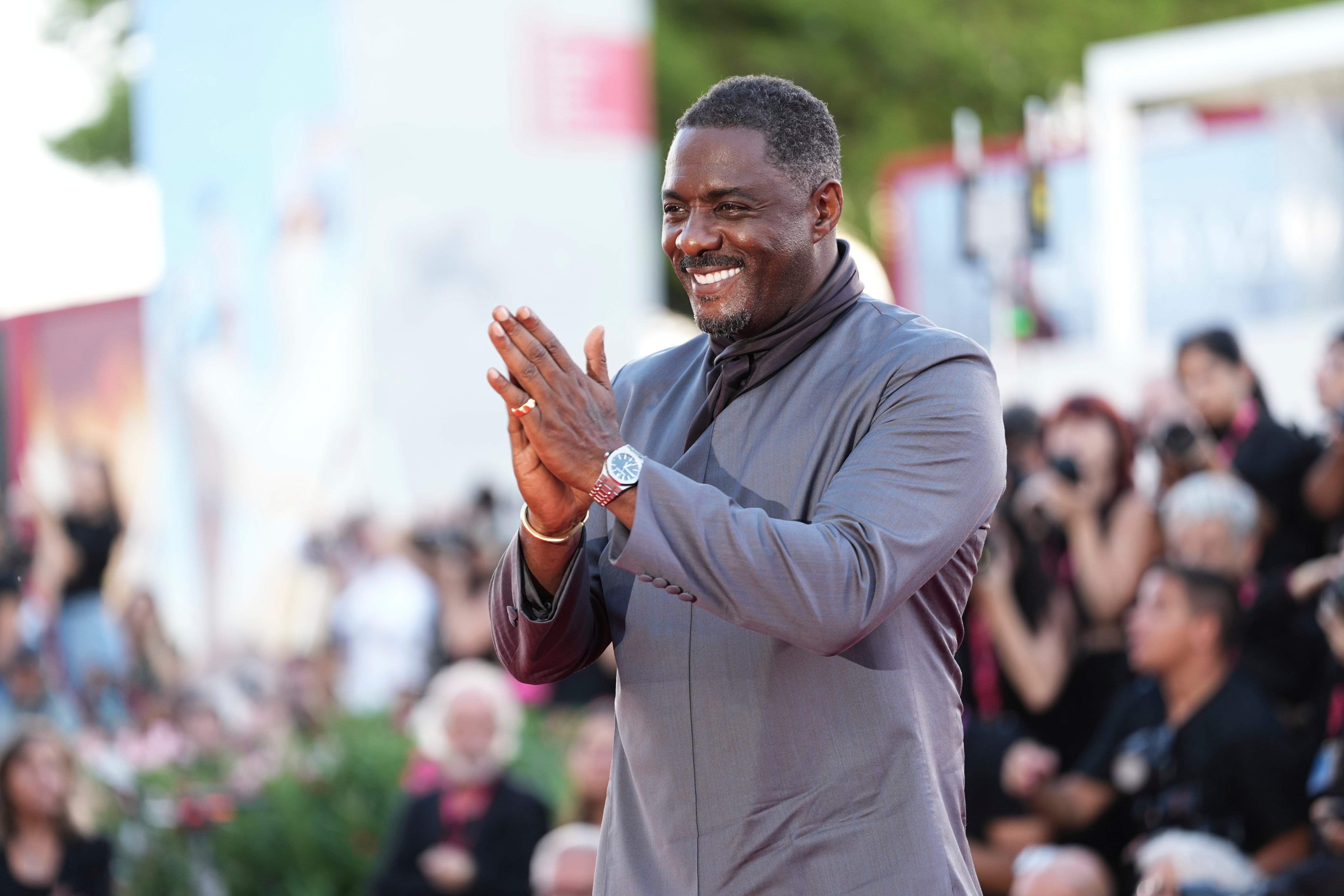 Idris Elba was awarded a knighthood for his anti-knife-crime campaigning with young people. Photo Invision/AP