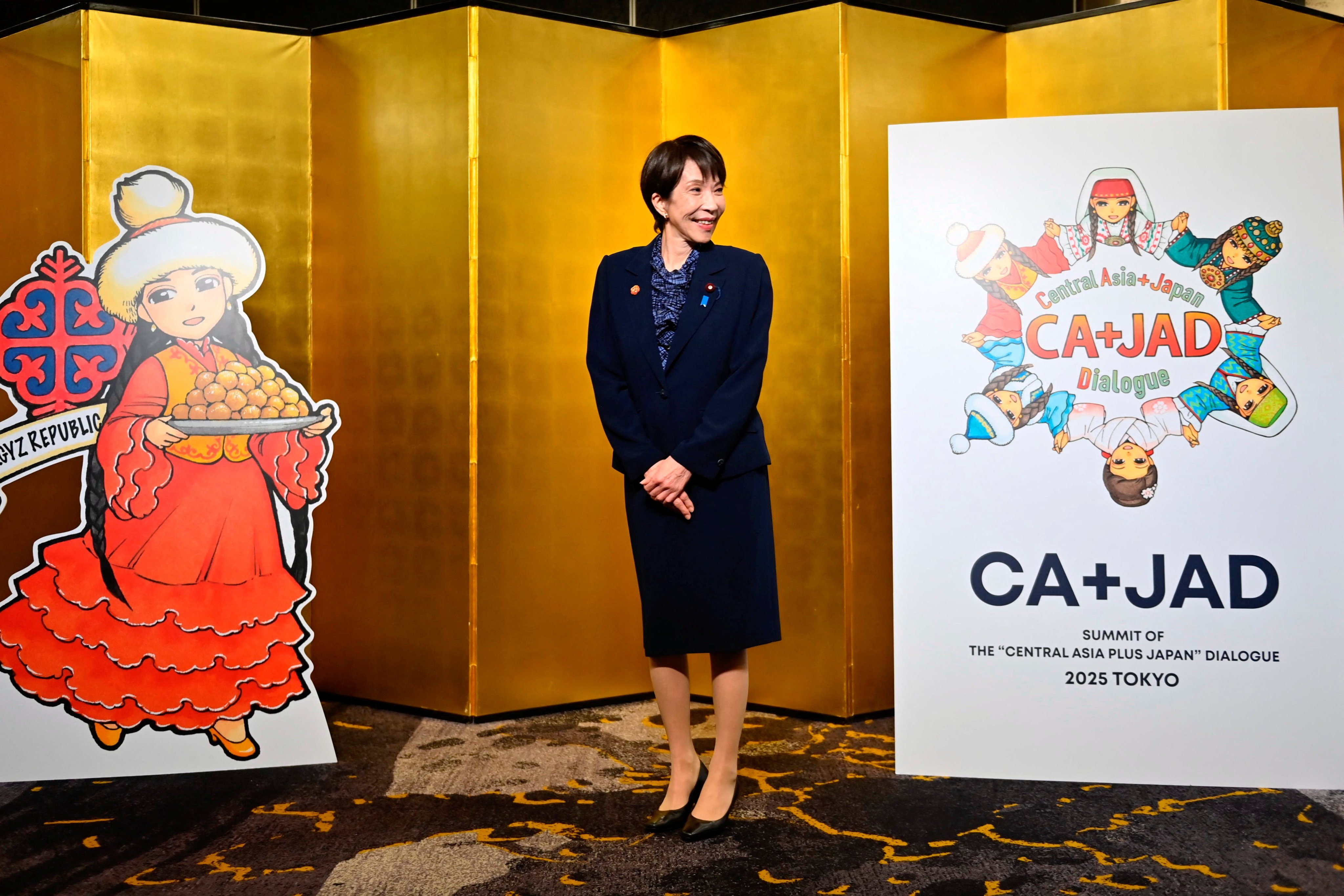 Japan’s Prime Minister Sanae Takaichi prepares to welcome Central Asian leaders during a summit in Tokyo on December 20. Photo: Reuters