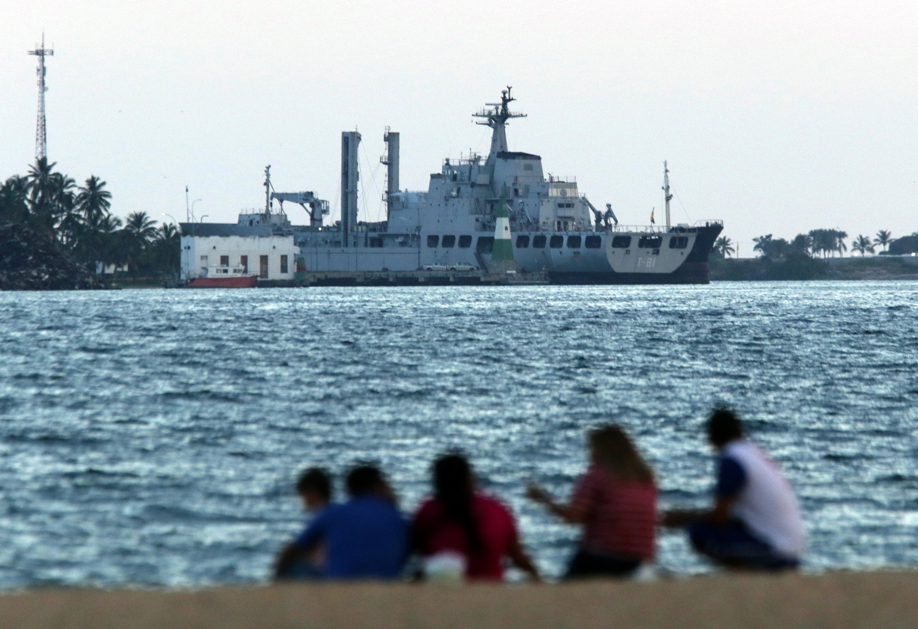 A Venezuelan warship is seen on alert in Puerto Cabello, Venezuela, in August. File photo: ZUMA Press Wire/TNS