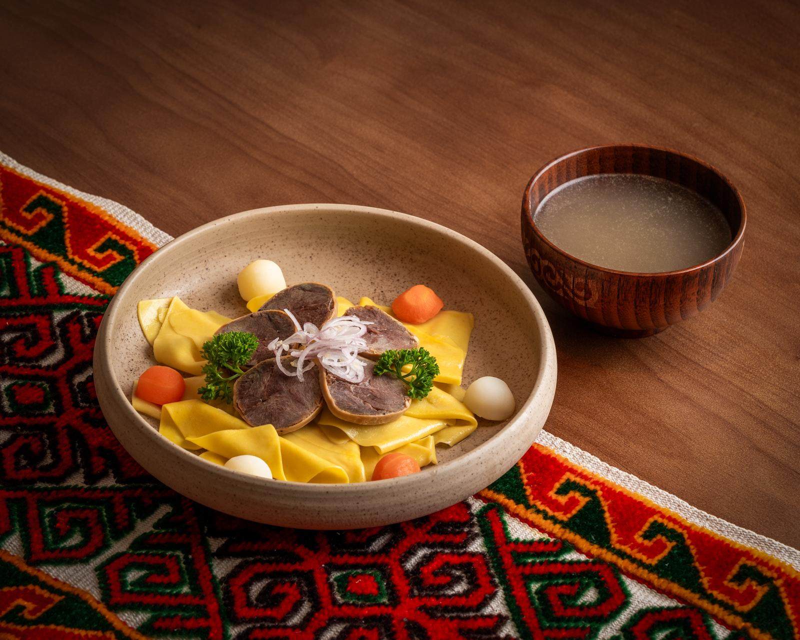 At Central Asian restaurant Yurt, in Central, Hong Kong, Beshbarmak is served with horsemeat sausage (kazy) with a side of beef broth. Photo: Yurt