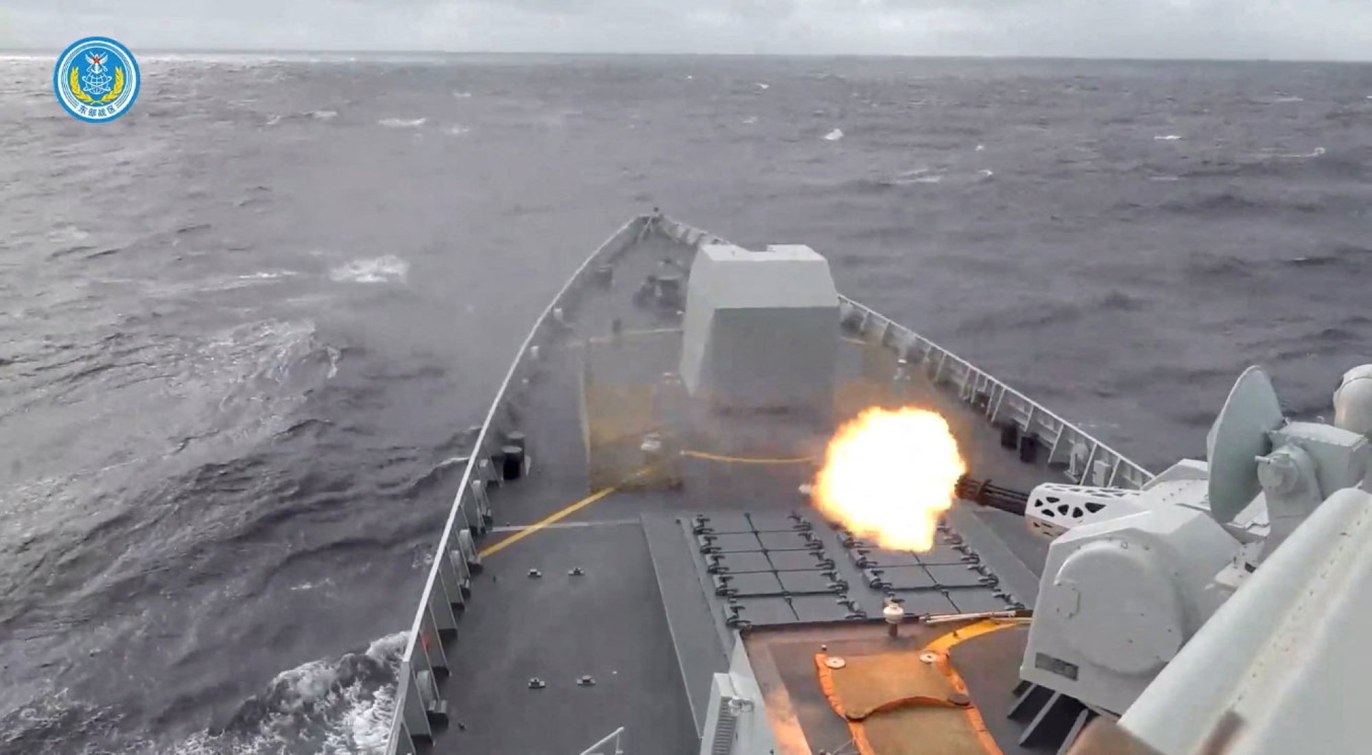 The PLA targeted waters east of Taiwan in live-fire drills as part of its “Justice Mission 2025” exercises. Photo: Handout via Reuters
