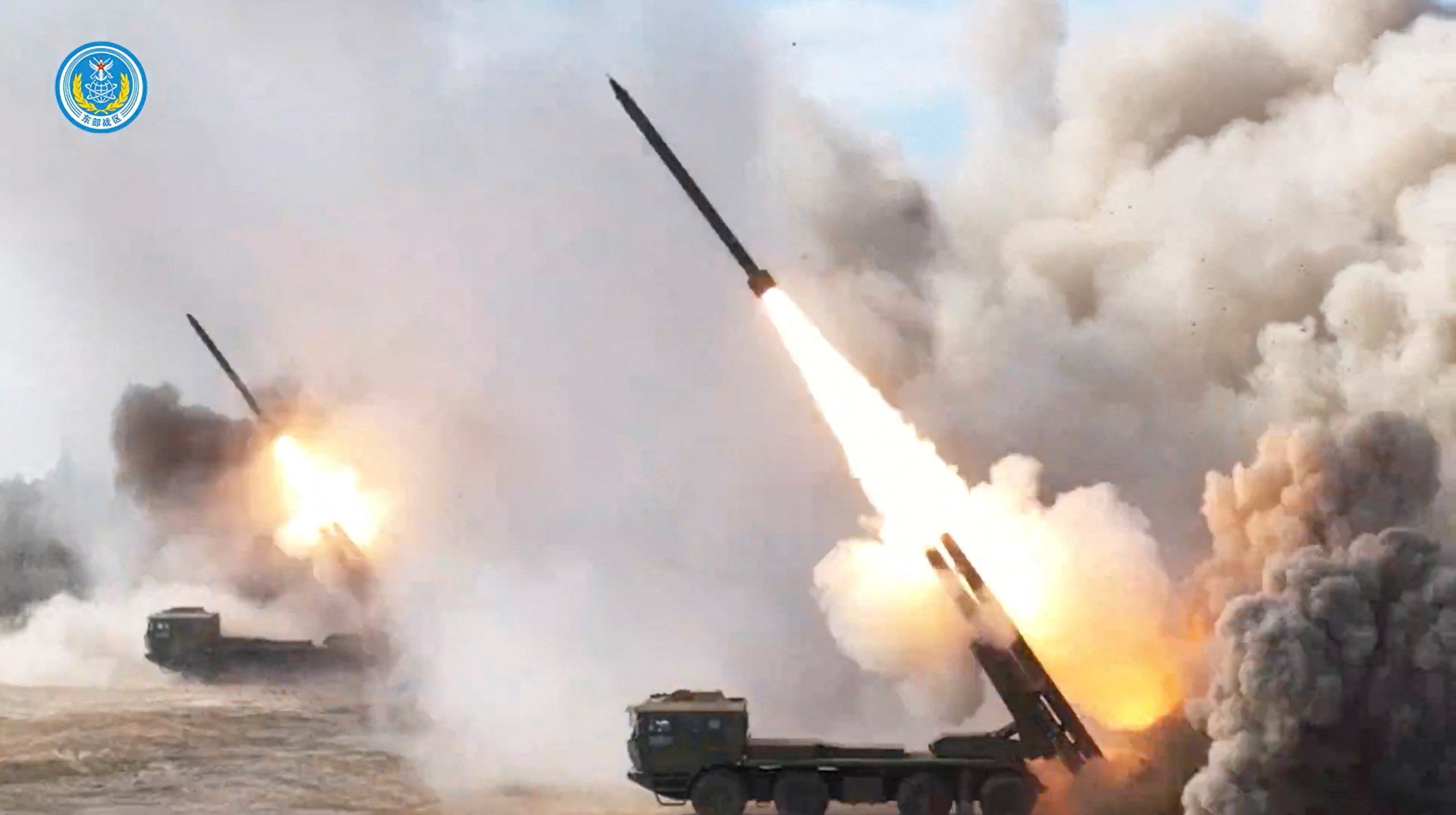 The drill included the use of ground-based rocket launch systems. Photo: Reuters