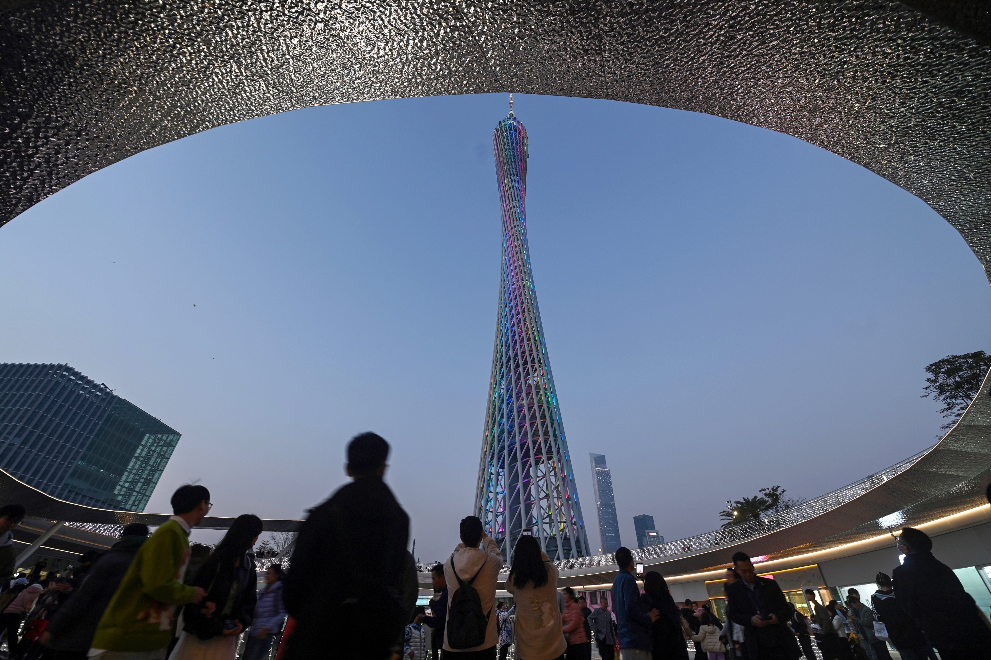 Canton Tower in Guangzhou is among popular landmarks in China where no large-scale mass activity will be organised for New Year’s Eve. Photo: China News Service via Getty Images
