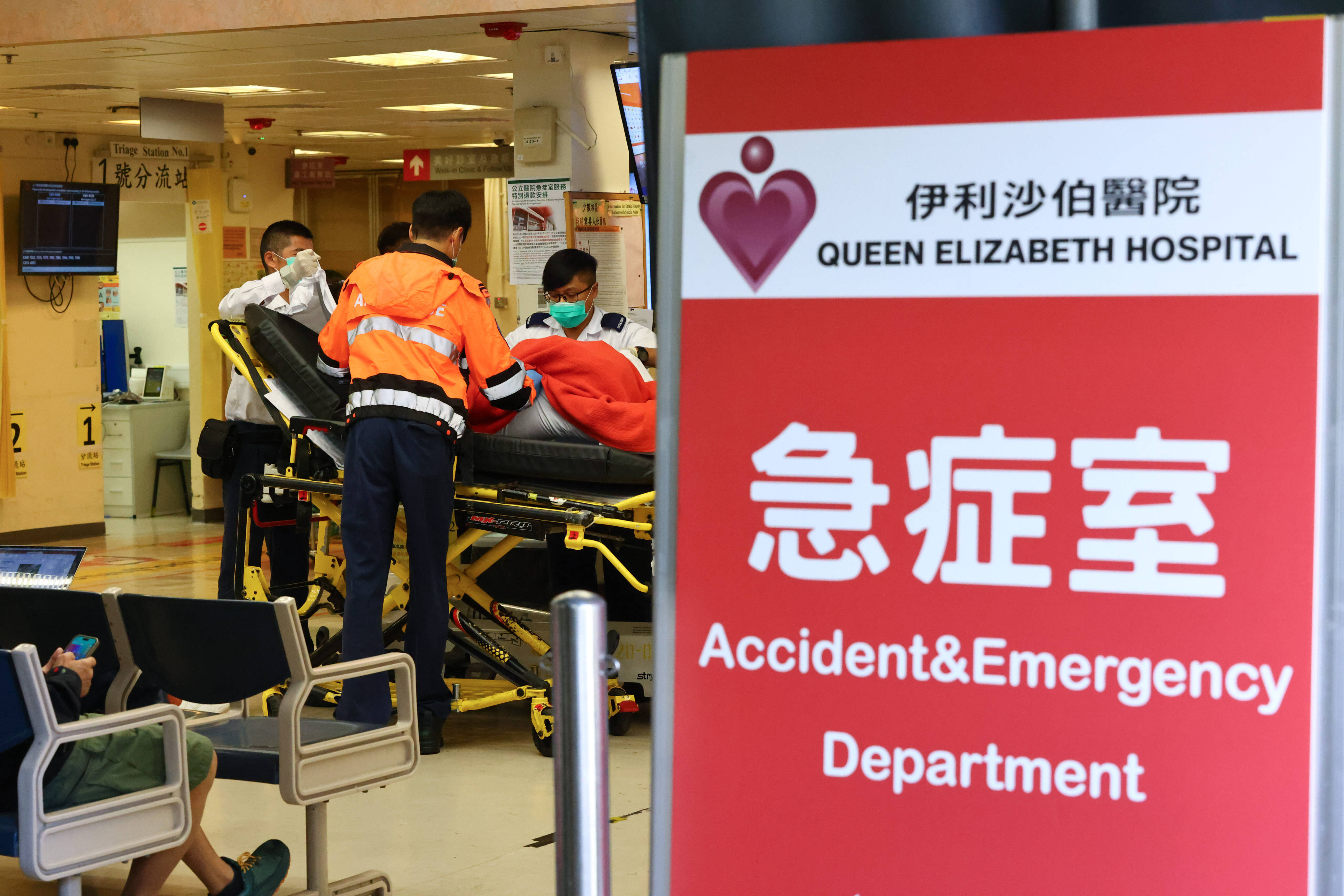 Queen Elizabeth Hospital’s A&E department appeared to be operating smoothly as the new fees took effect. Photo: Dickson Lee