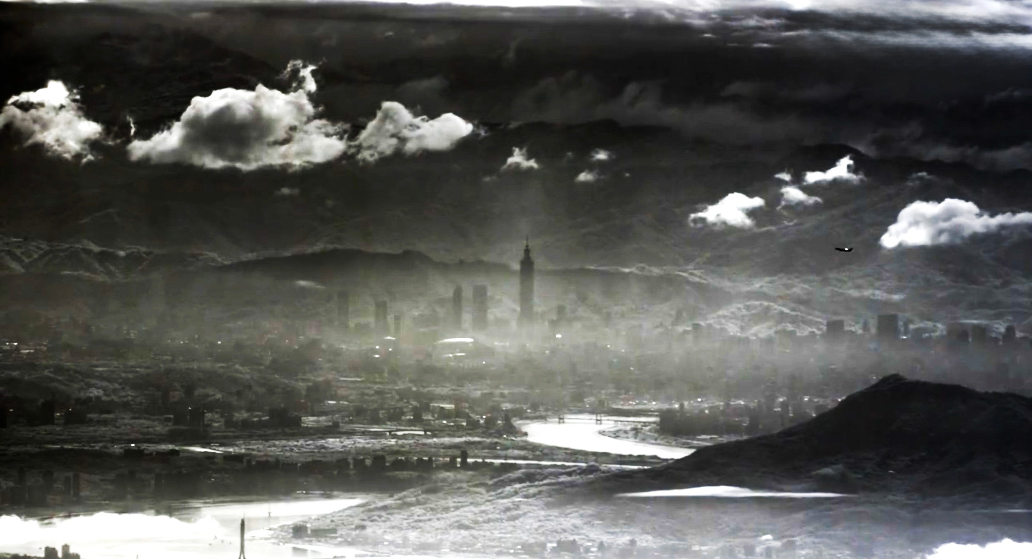 A PLA social media account posted imagery showing Taipei 101, purportedly taken from a PLA military drone during military exercises around Taiwan this week. Photo: Handout