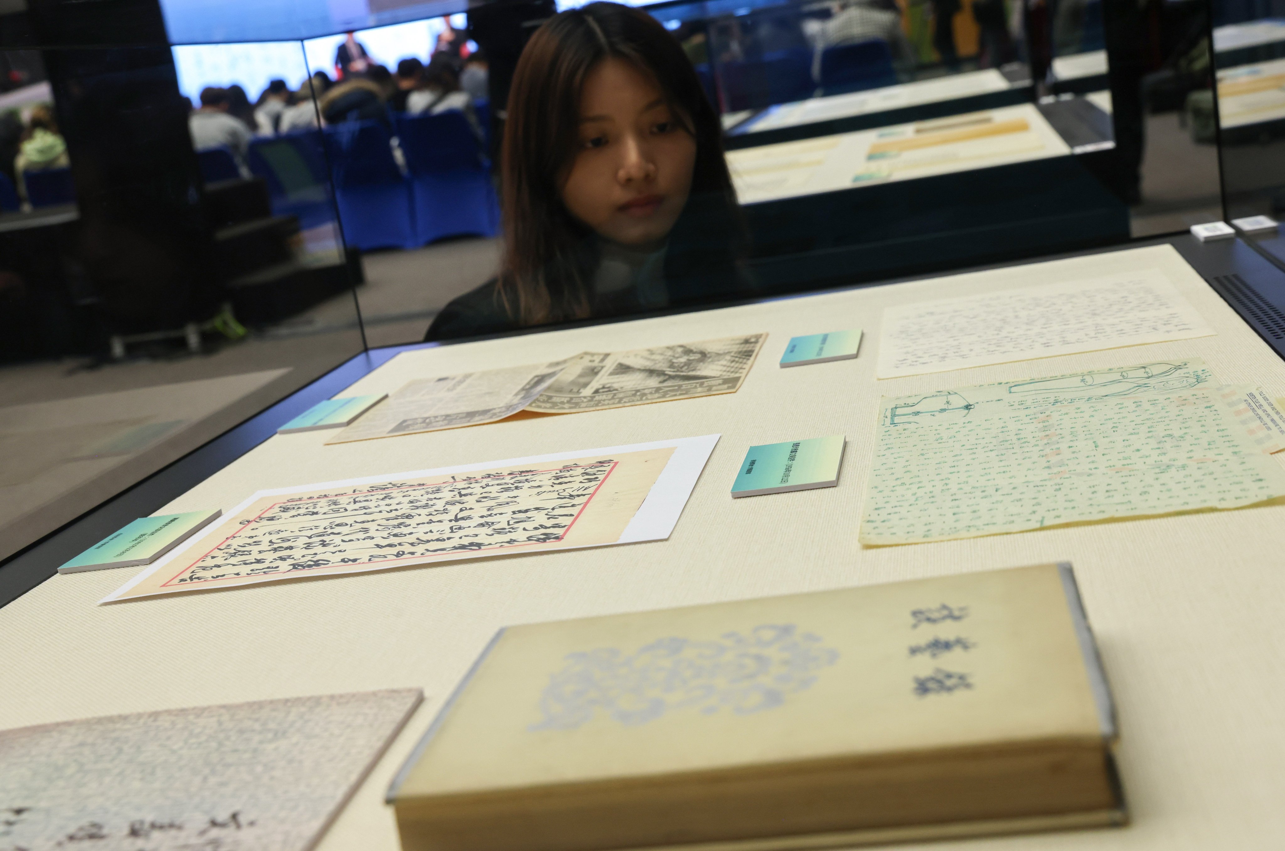 Eileen Chang’s manuscripts on display at Jockey Club Campus, Hong Kong Metropolitan University in Ho Man Tin. Photo: Jelly Tse