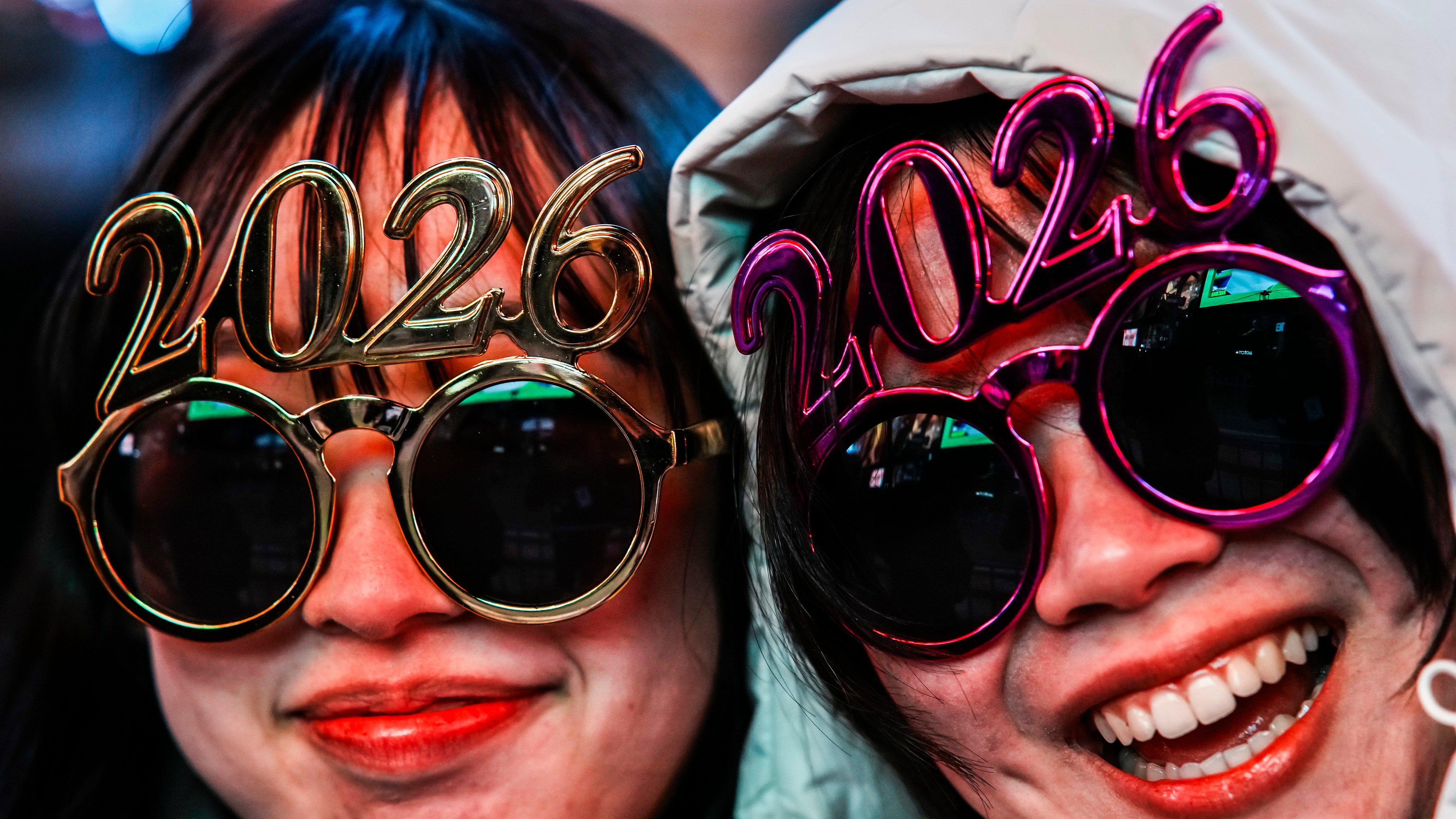 Revelers at Times Square in New York for the annual ball drop. Photo: AP