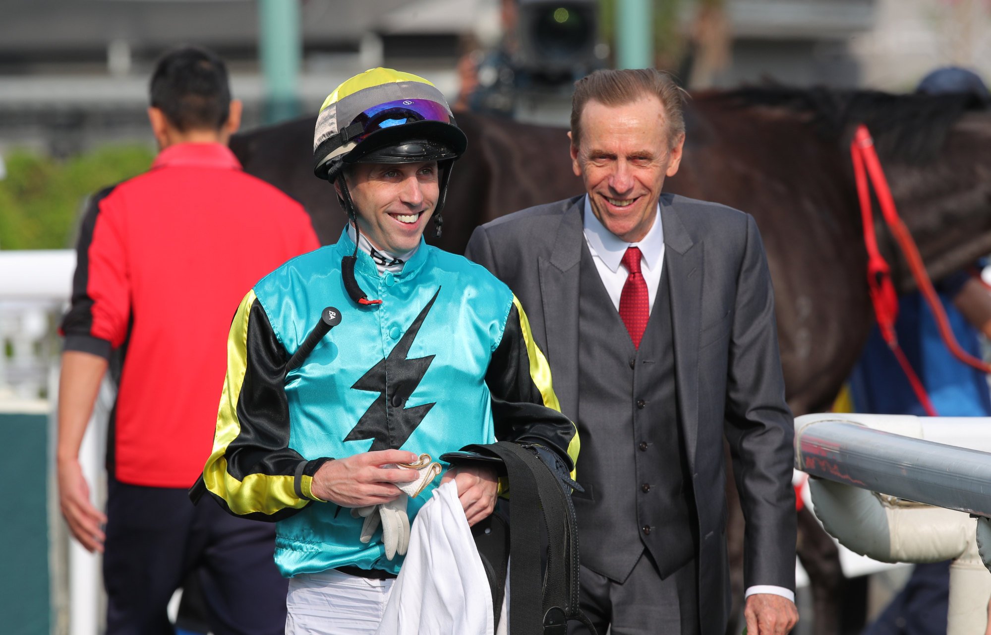 Trainer John Size was all smiles at Sha Tin on New Year’s Day. Trainer John Size was all smiles at Sha Tin on New Year’s Day.