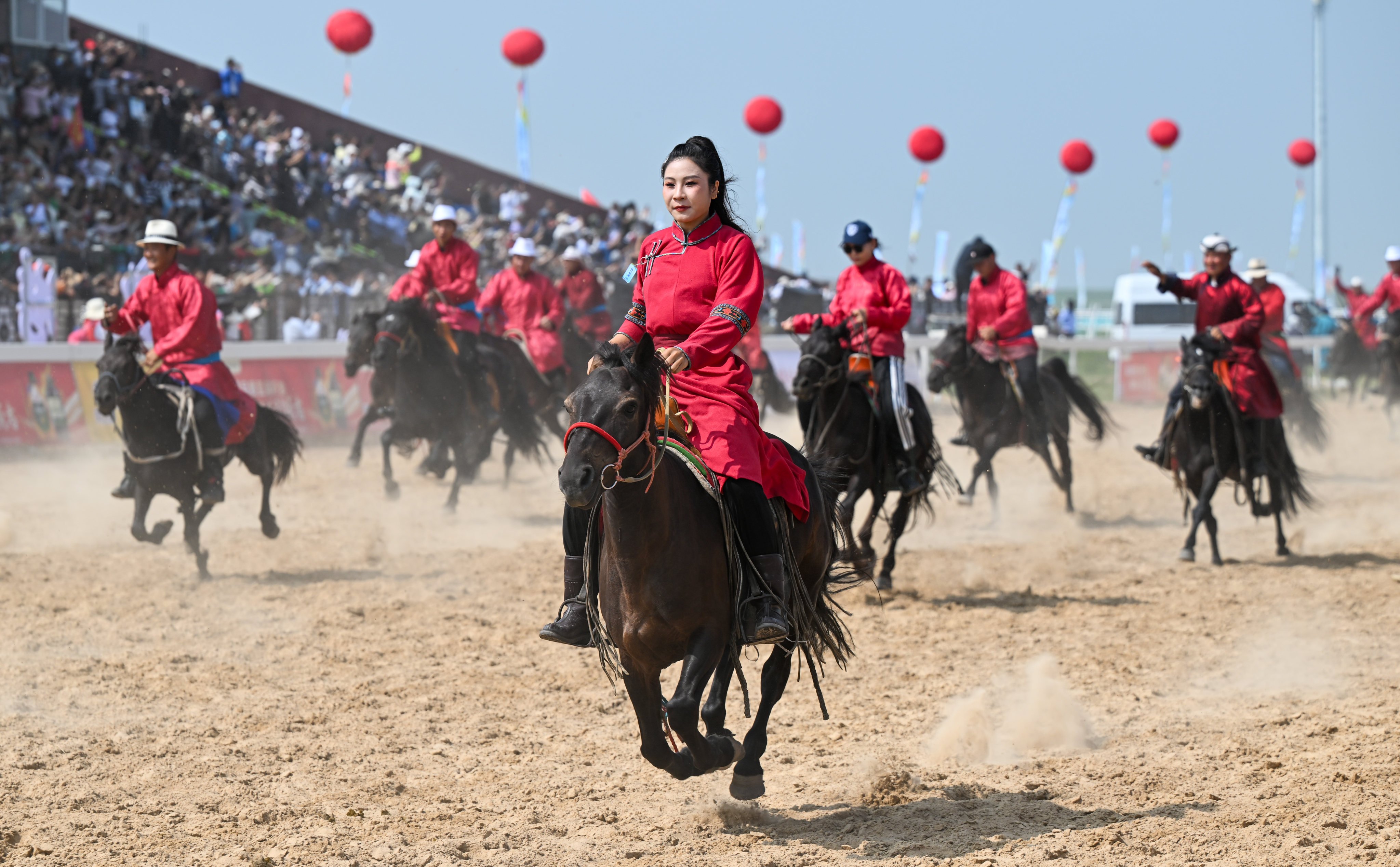 Riders perform at the opening ceremony of the Mongolian Horse Super League in Xiliin Gol, in China’s Inner Mongolia autonomous region, in July. Photo: Xinhua