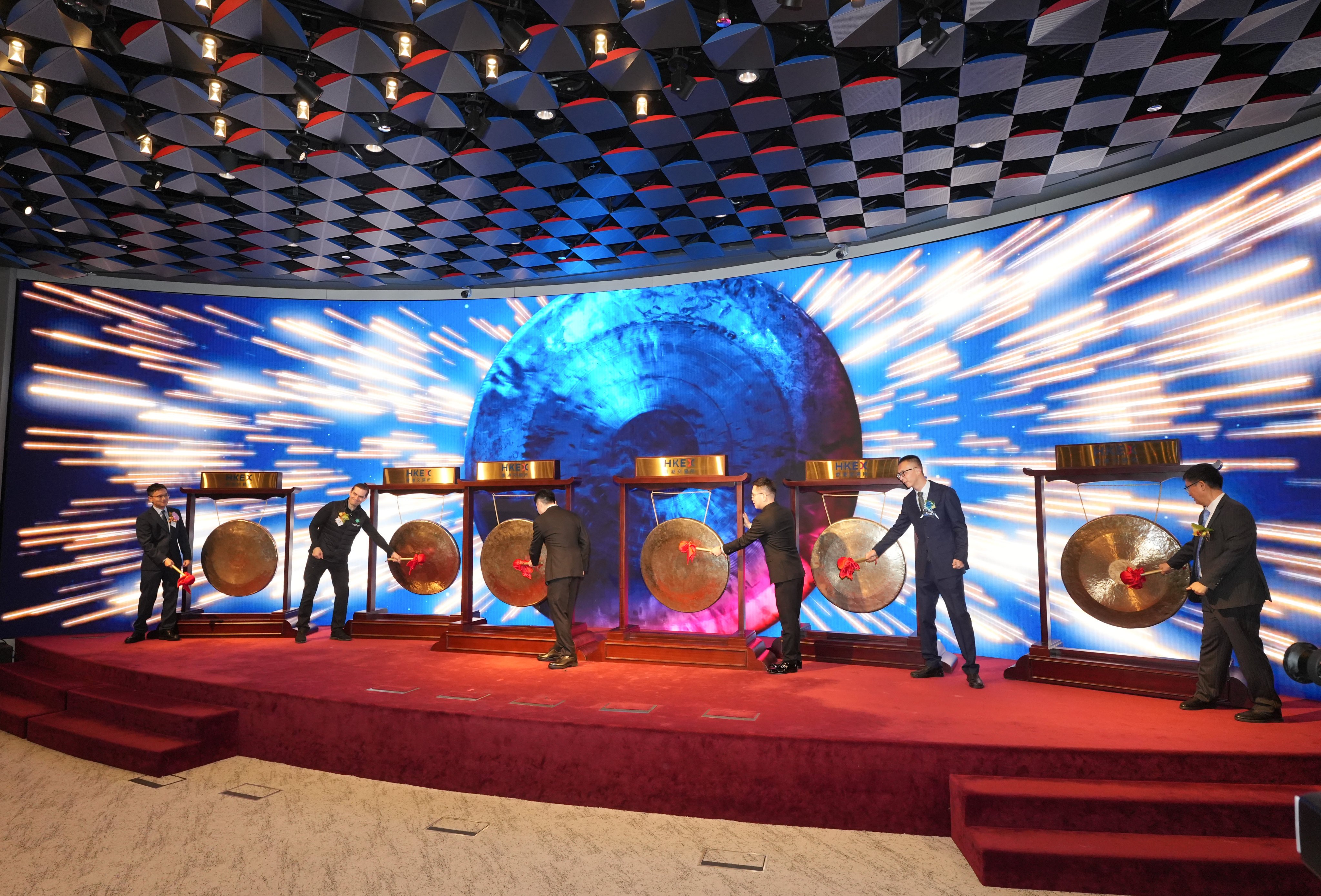 Gong ceremonies for new listings on the Hong Kong stock exchange, such as this one on December 30, 2025, are expected to occur frequently in 2026. Photo: Sun Yeung