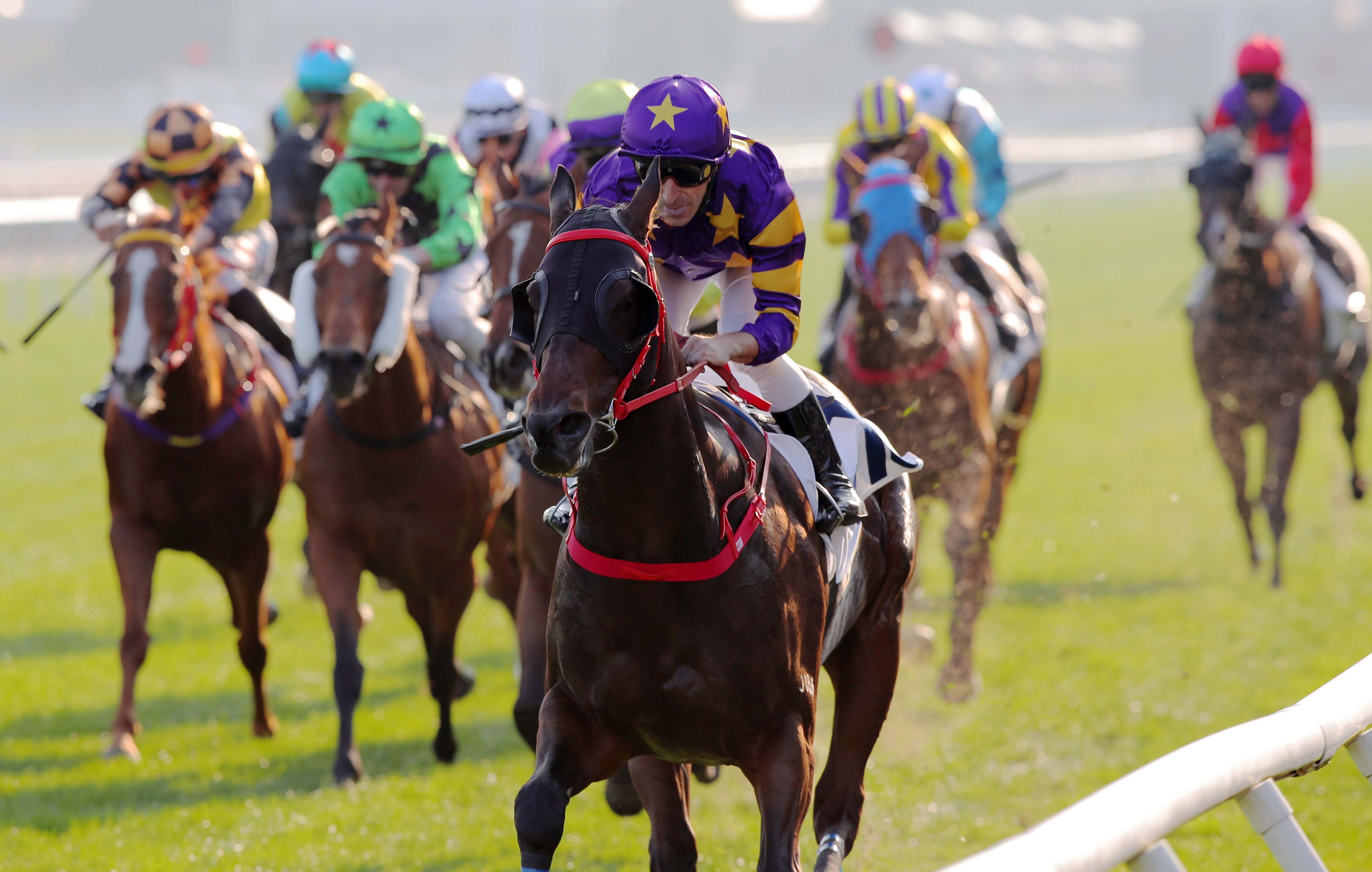Andrea Atzeni and Stellar Express win at Sha Tin. Photos: Kenneth Chan