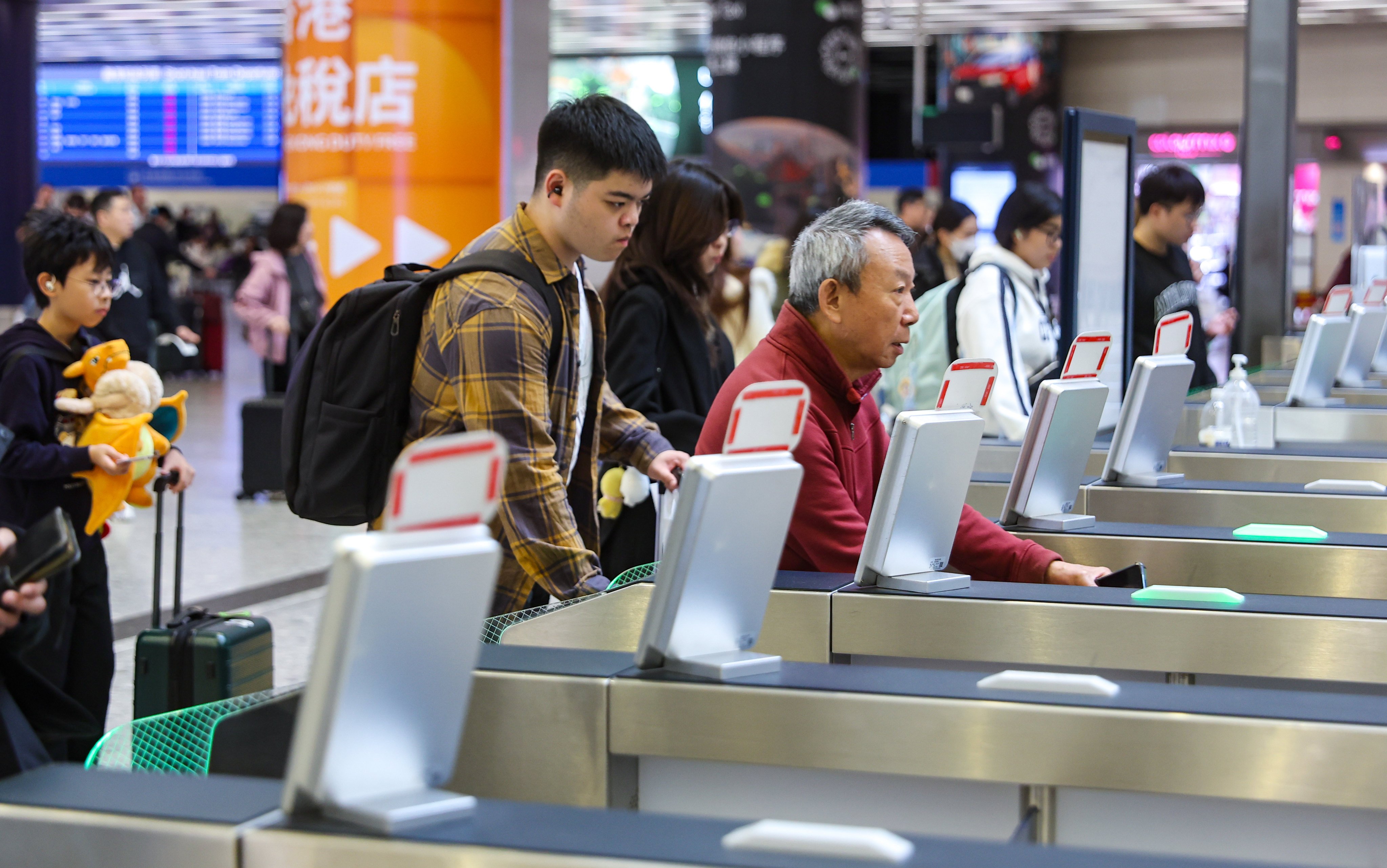 Passengers arrive at the West Kowloon high-speed rail terminus on New Year’s Day. Photo: Edmond So