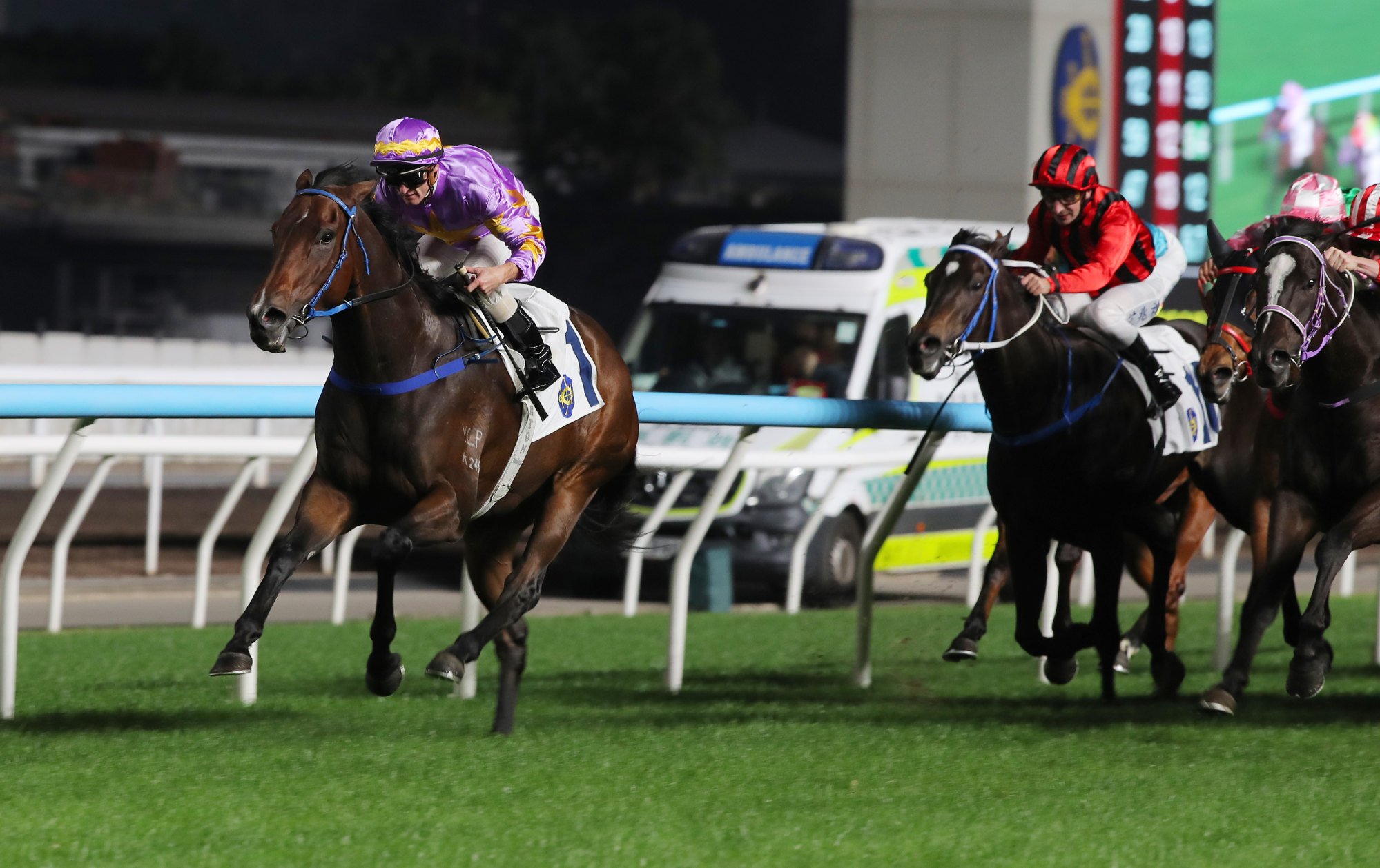 Zac Purton guides Little Paradise to victory last month.