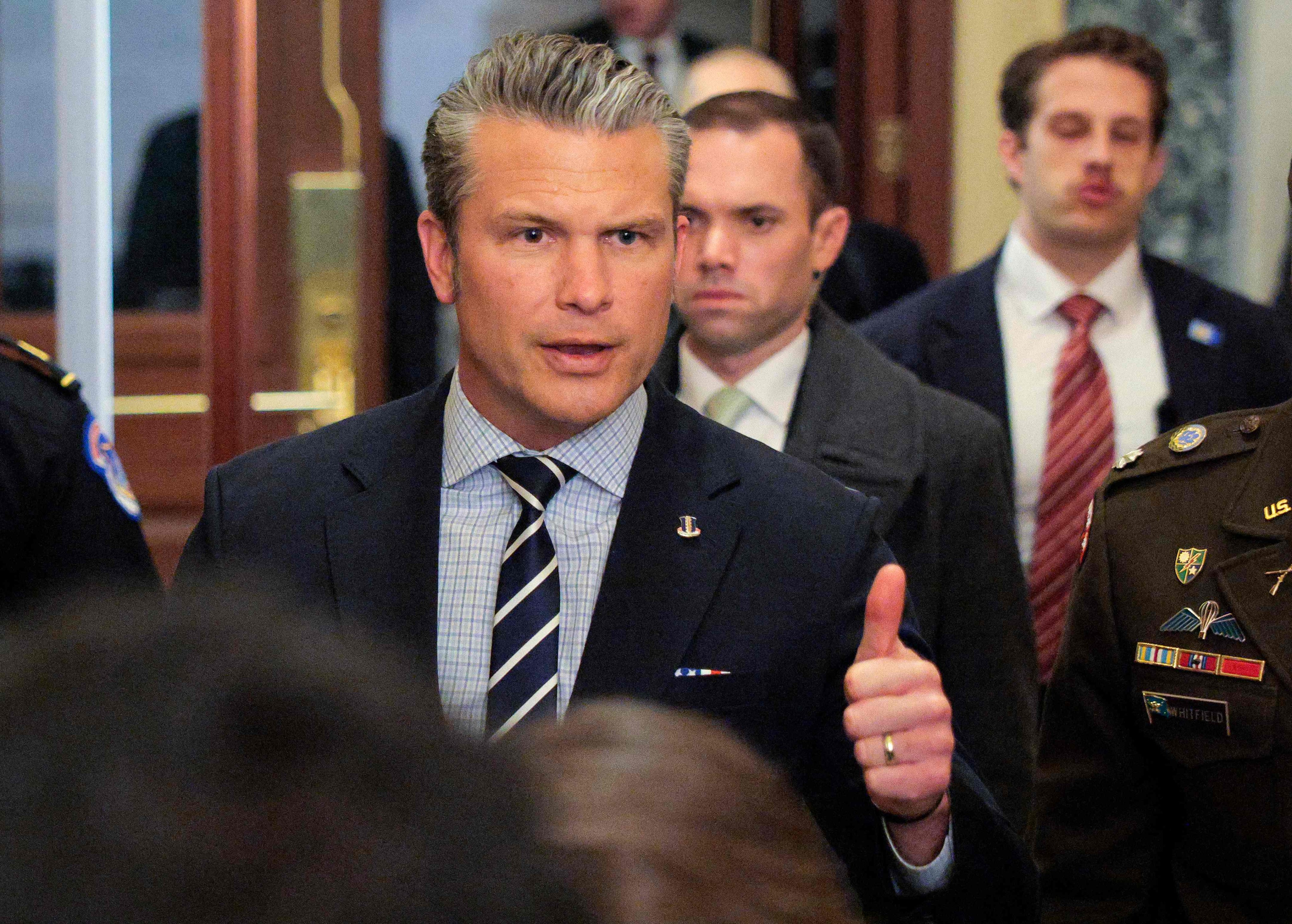 US Secretary of War Pete Hegseth arrives for a briefing with bicameral congressional leadership in Washington on Monday. Hegseth believes the recent US military operation in Venezuela proves that his country is rebuilding its military dominance. Photo: Getty Images via AFP
