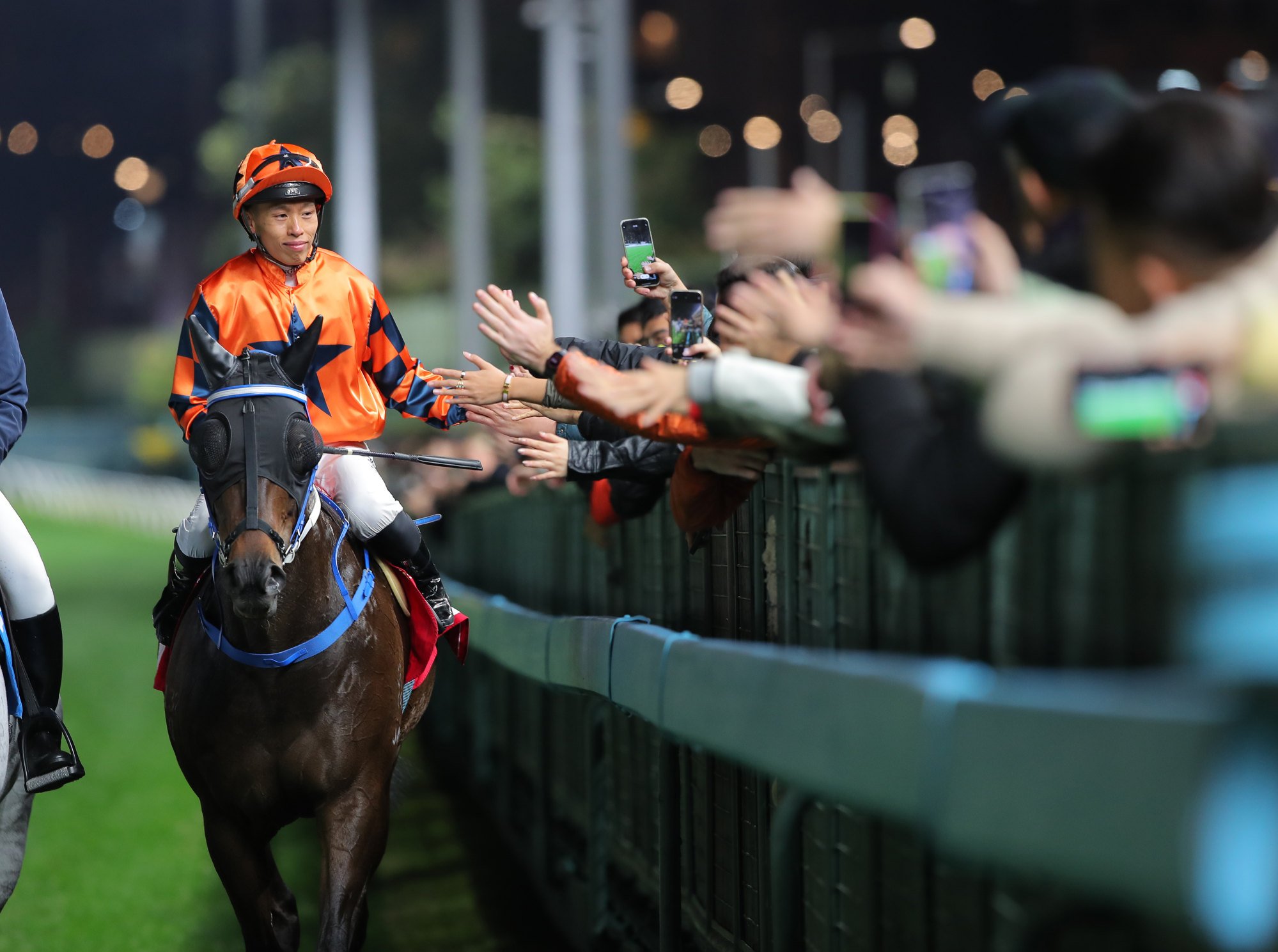 Vincent Ho high-fives the Valley crowd.