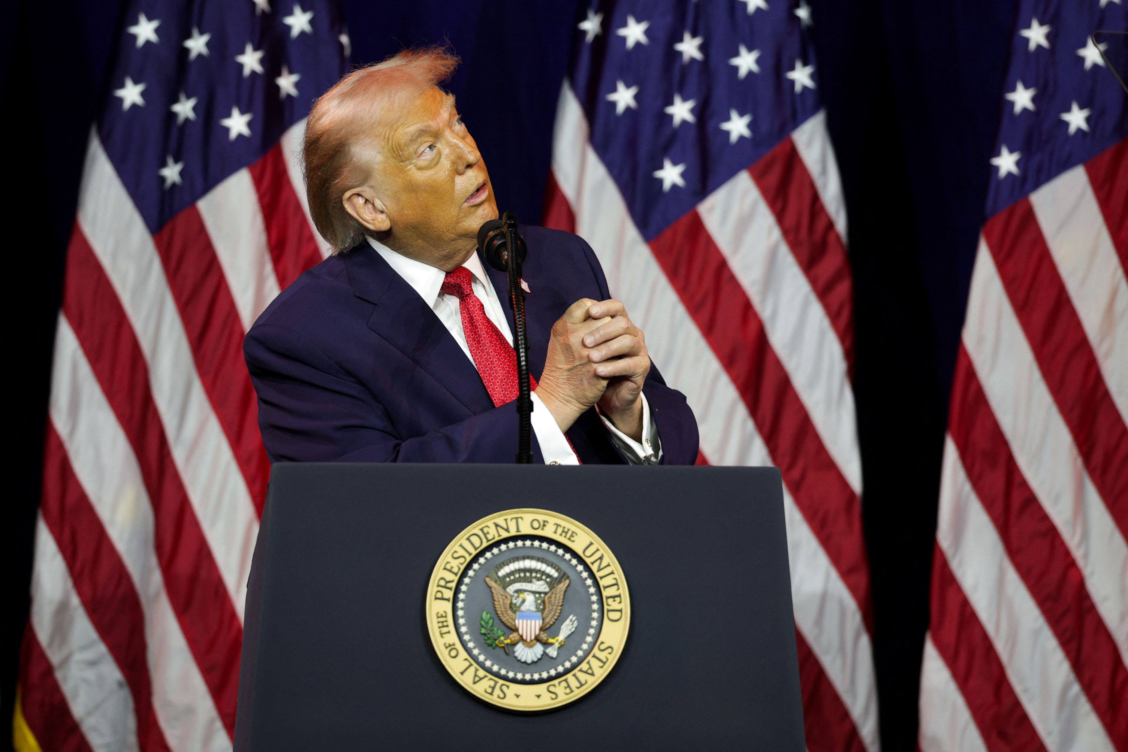 US President Donald Trump on Tuesday. Photo: AFP