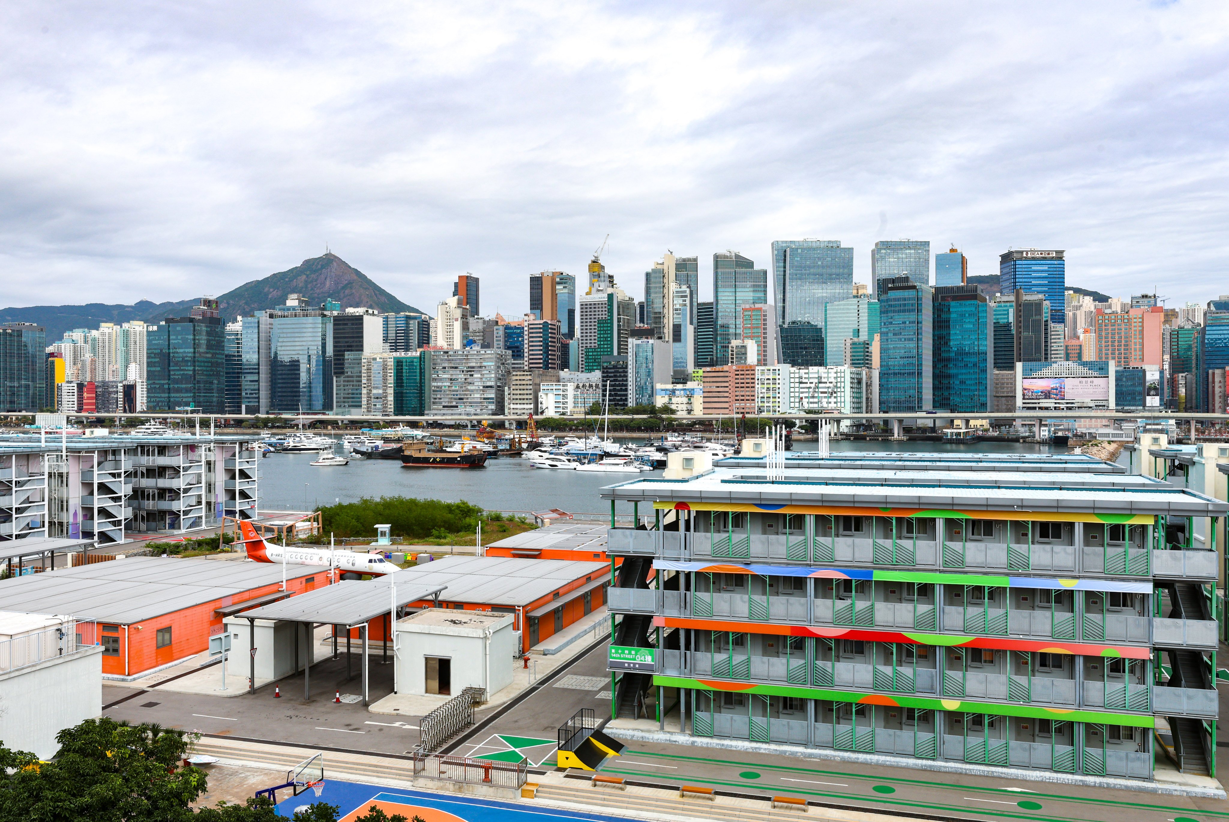 A youth hostel in Kai Tak, seen on November 30, 2025, has been used as a temporary housing facility for survivors of the deadly Wang Fuk Court fire in Tai Po. Photo: Edmond So