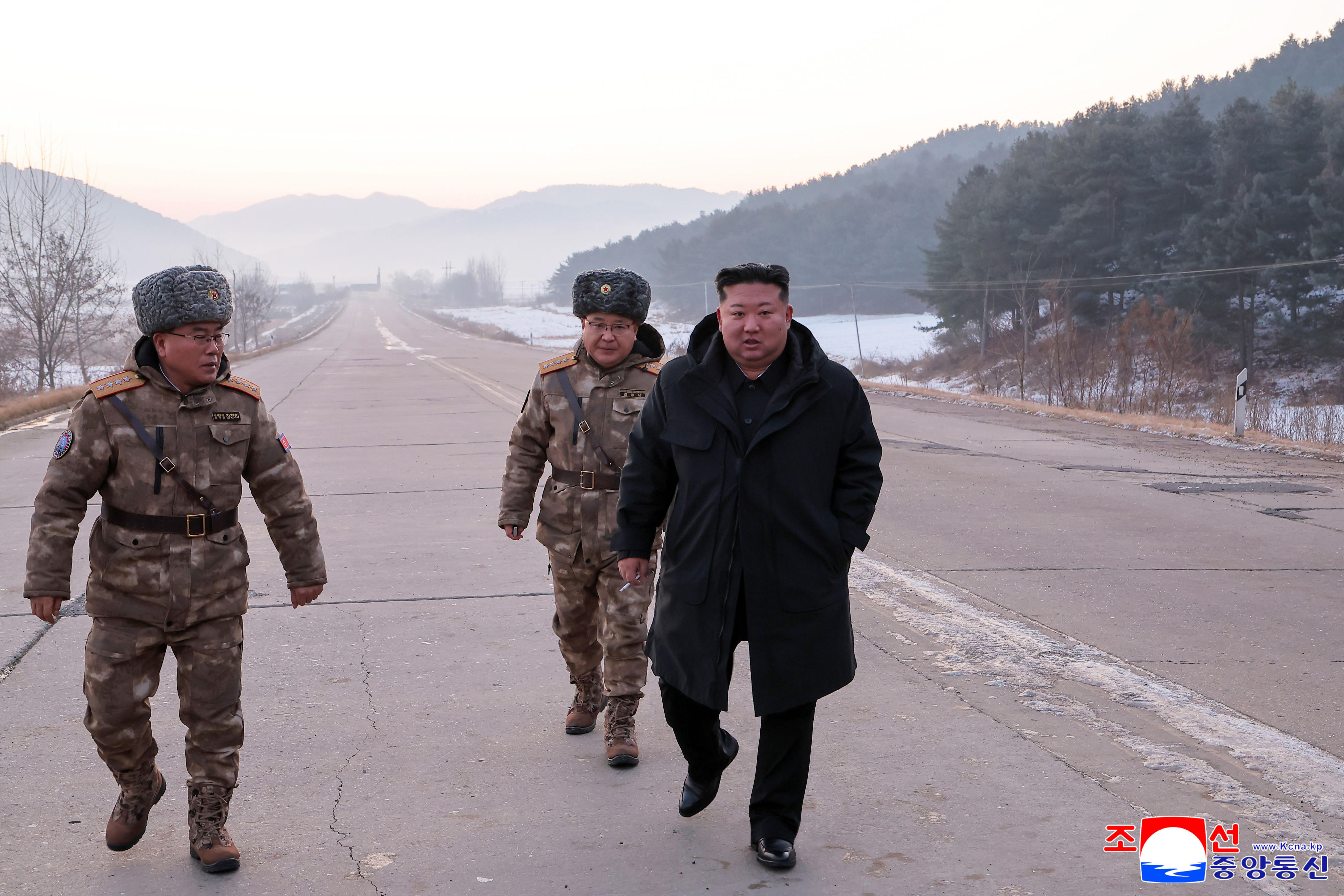 Kim Jong-un oversees a hypersonic missile launch drill on Sunday, according to the North Korean state news agency. Photo: KCNA via AP