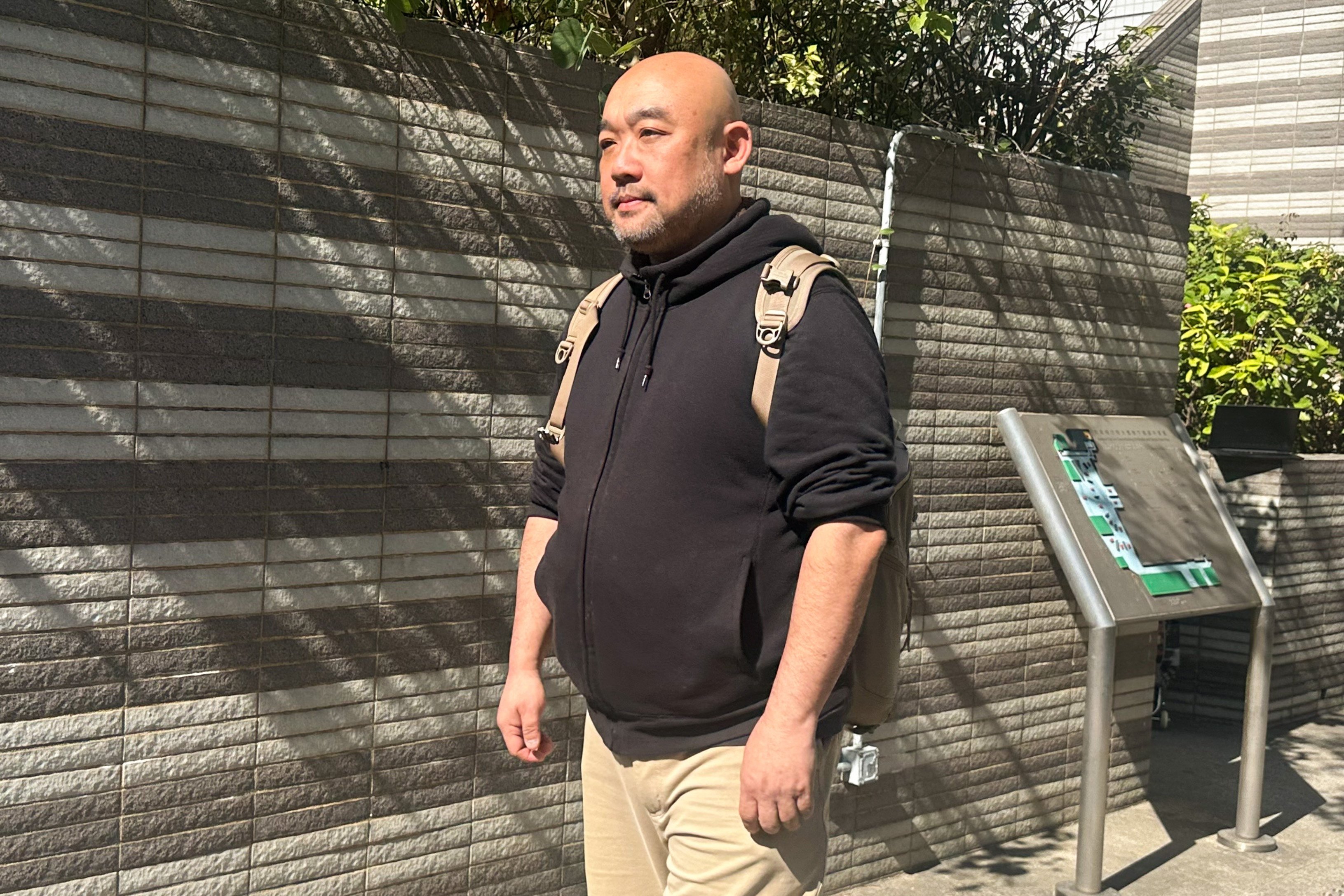 Book Punch owner Pong Yat-ming outside Kowloon City Court on Thursday. Photo: Fiona Chow