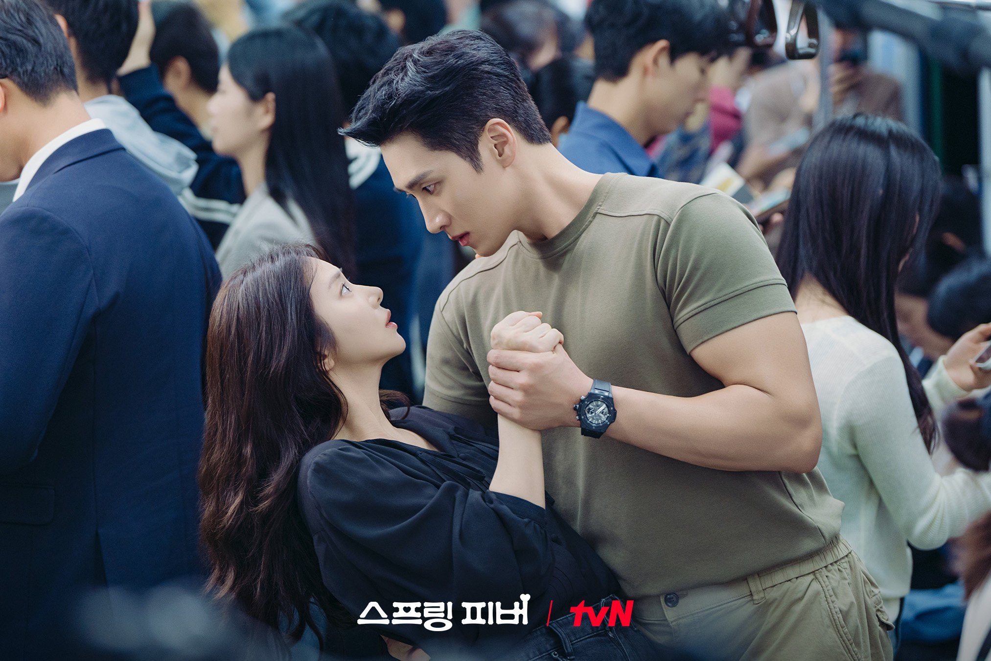 Lee Joo-bin (left) and Ahn Bo-hyun in a still from Spring Fever, a new Korean drama on Prime Video.