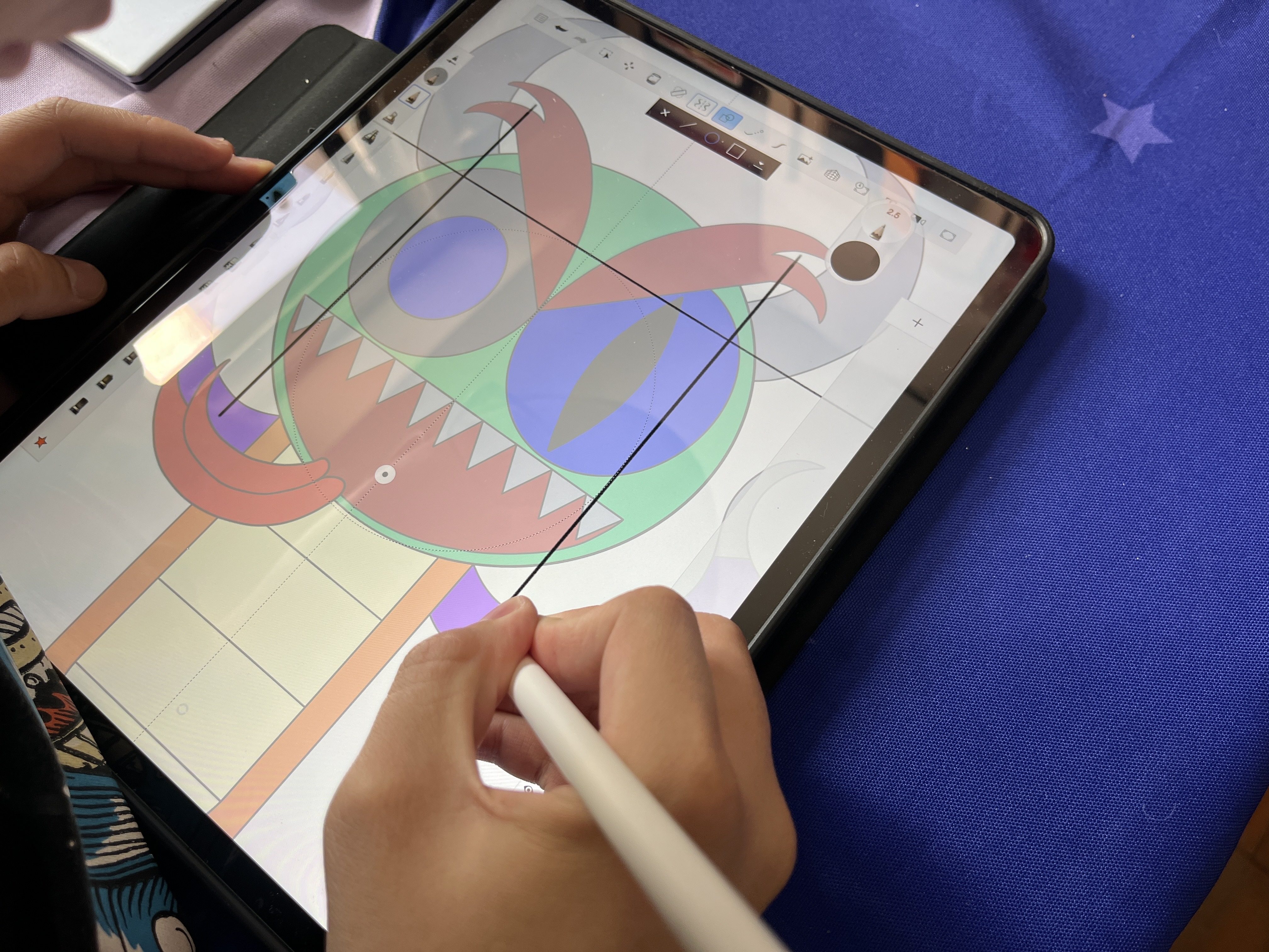 Justin Tan’s comic books feature old castles, knights, robots and futuristic machines. Photo: Kelly Fung