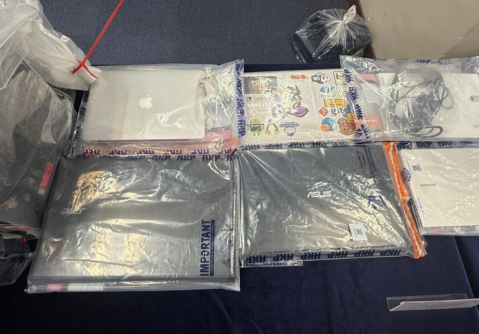 Several laptops were seized as part of the investigations. Photo: Handout