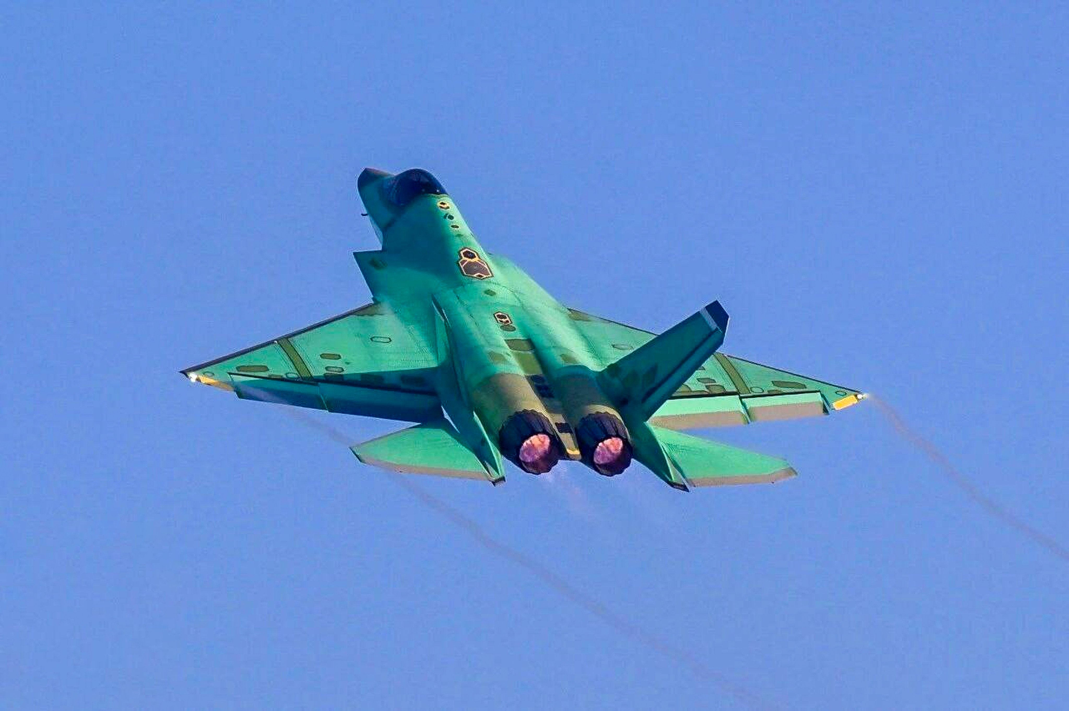 A J-35 fighter is shown at SAC’s airfield in Liaoning province, according to a video released by the manufacturer on Tuesday. Photo: Handout