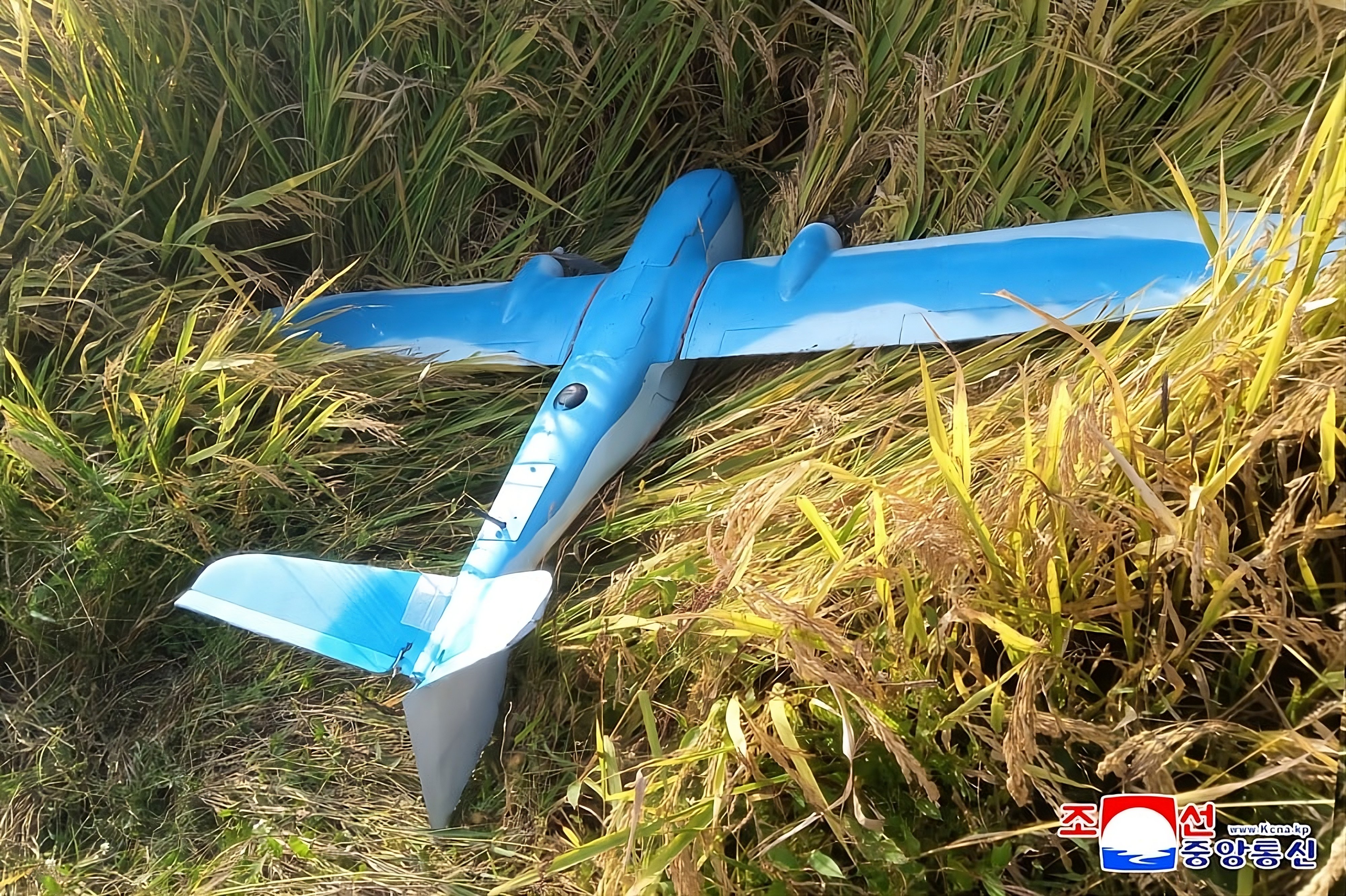 An image released by North Korean state media that claims to show one of the drones Pyongyang’s military said it had intercepted from South Korea. Photo: KCNA/Handout