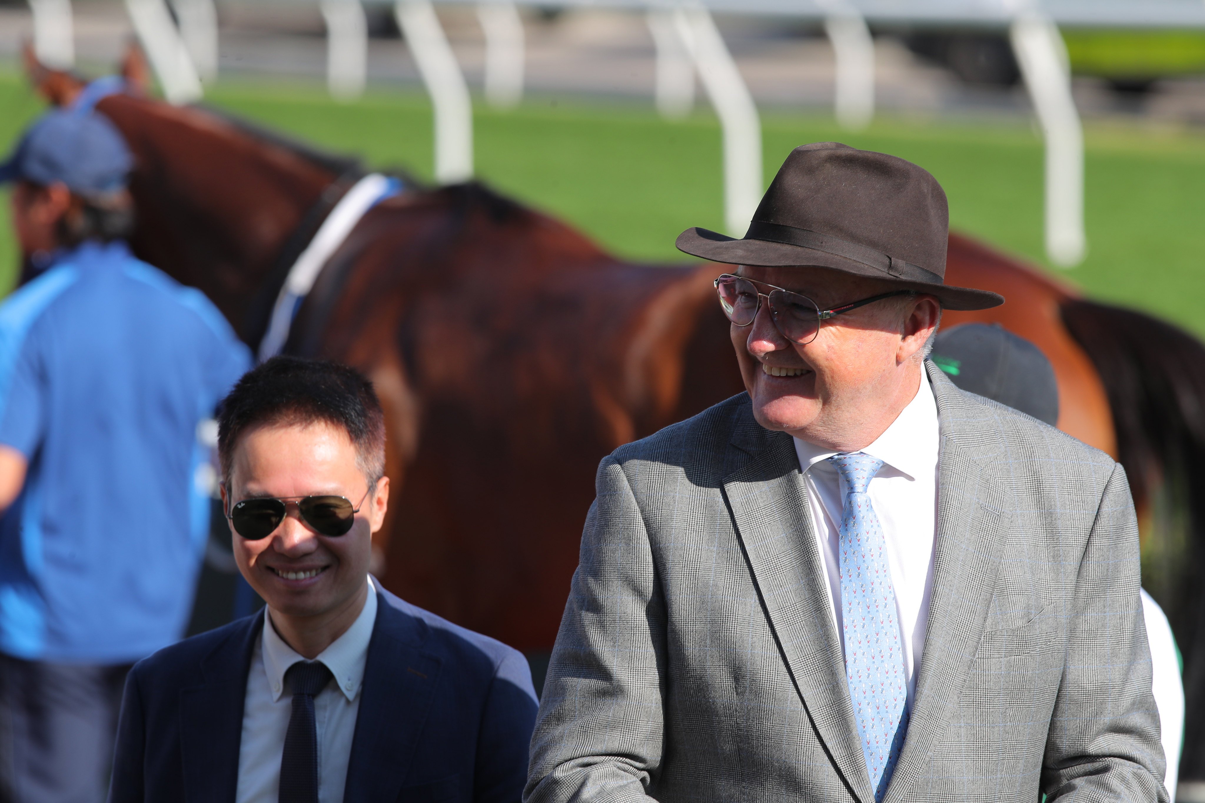 Trainer David Hayes is all smiles at Sha Tin. Photos: Kenneth Chan