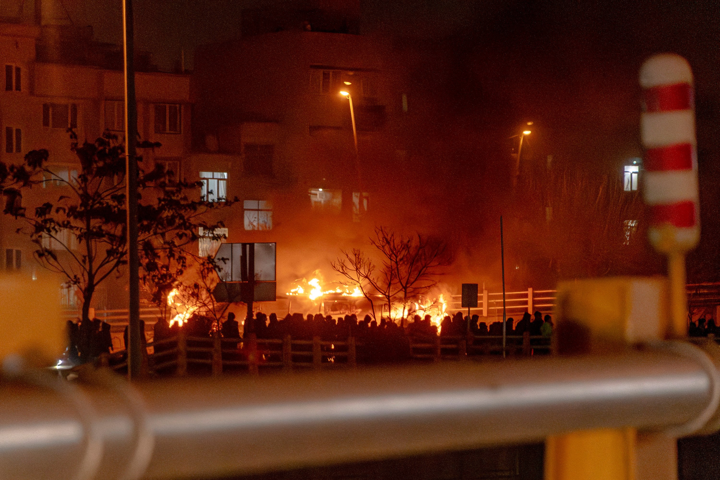 Iranians block a street during a protest in Tehran on Friday. Photo: AFP/Getty Images/TNS