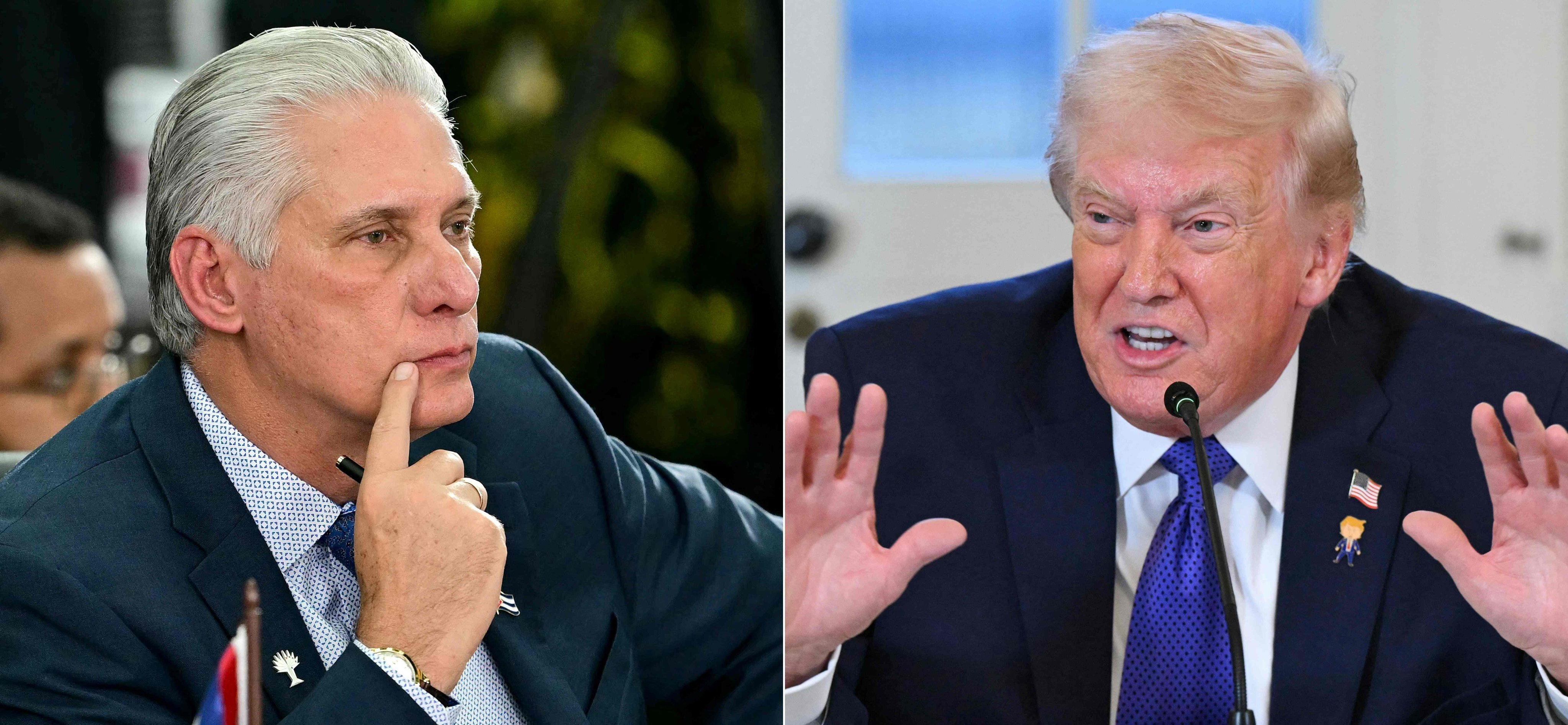 Cuba’s President Miguel Diaz-Canel (left) said his government is not in talks with the US,  following Donald Trump’s threats after Washington’s attack on Venezuela. Photo: AFP