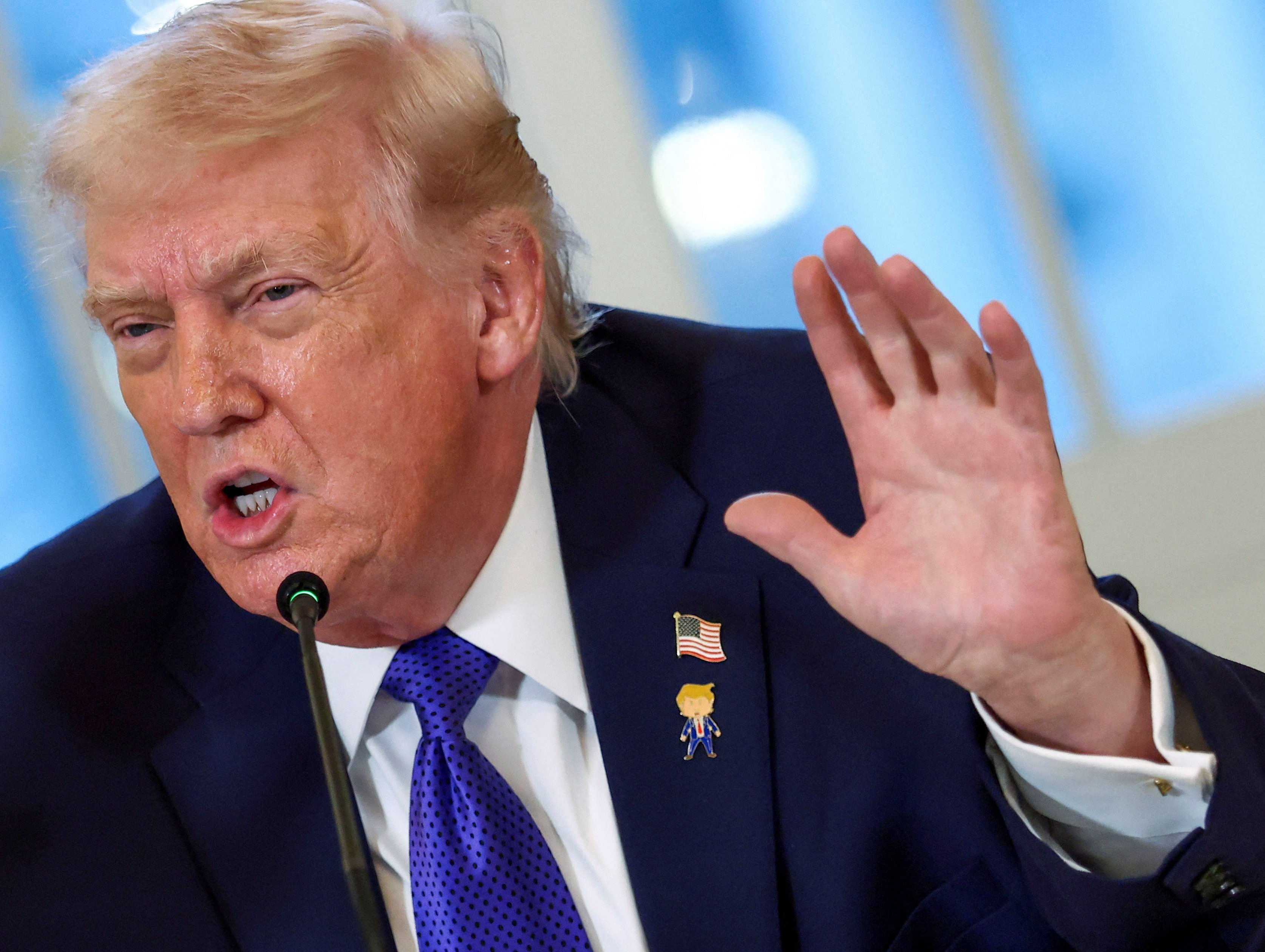 US President Donald Trump speaks during a meeting with oil industry executives at the White House earlier this month. Photo: Reuters