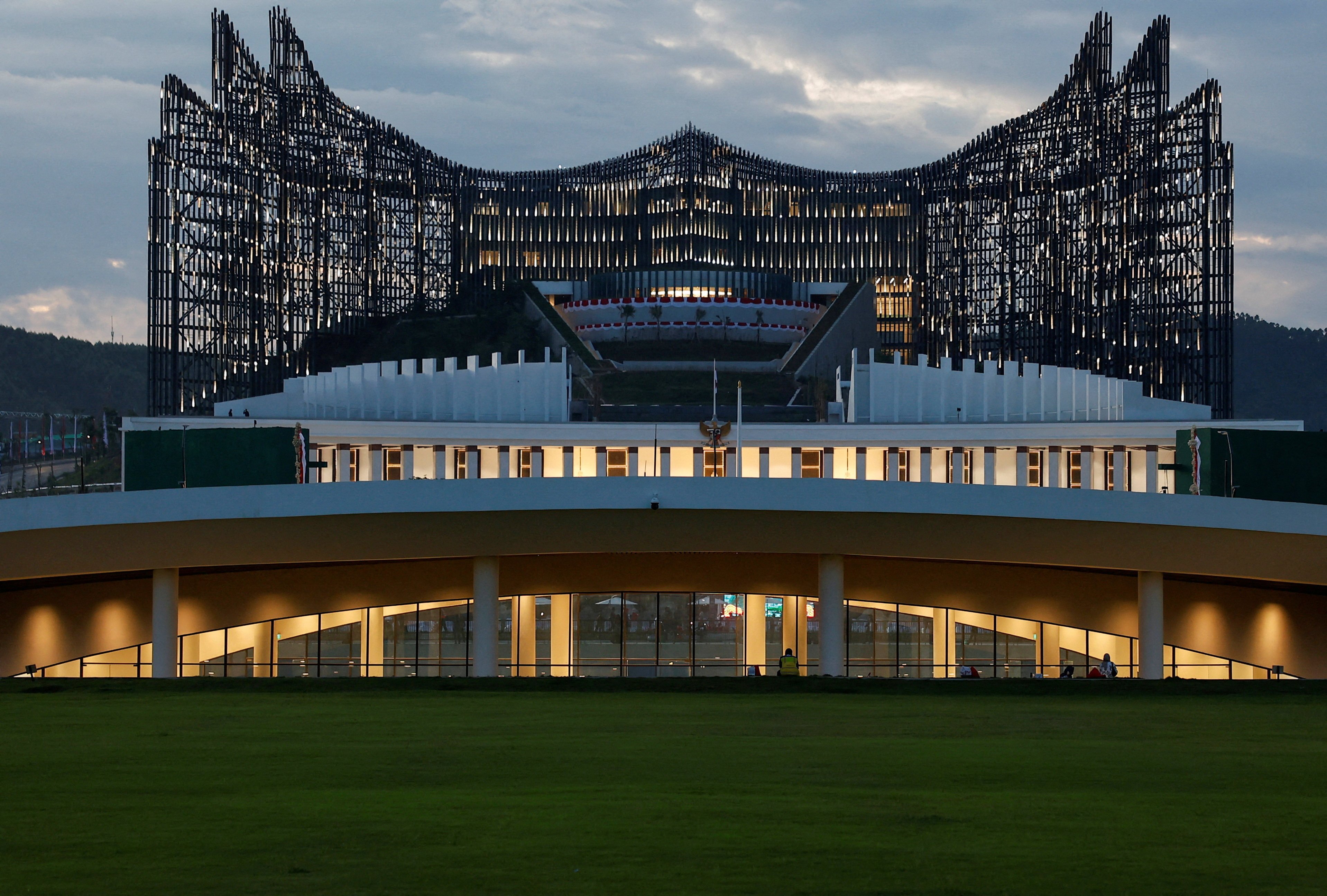 A view of the presidential palace in the planned new capital city of Nusantara in Indonesia. Photo: Reuters