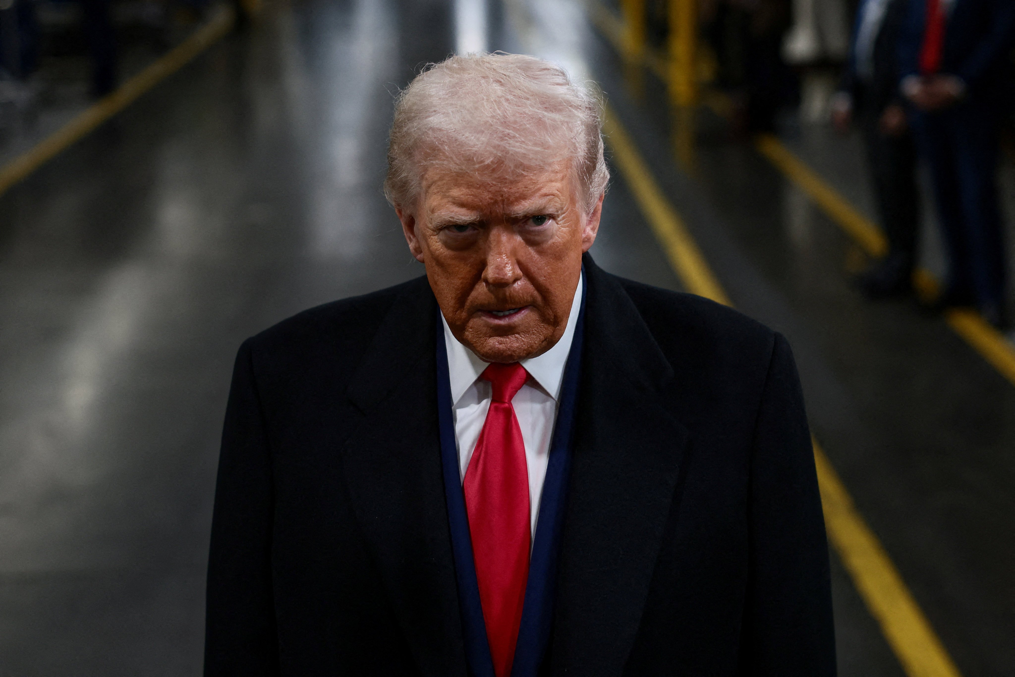 US President Donald Trump visiting a Ford production centre in Dearborn, Michigan on Tuesday. Photo: Reuters