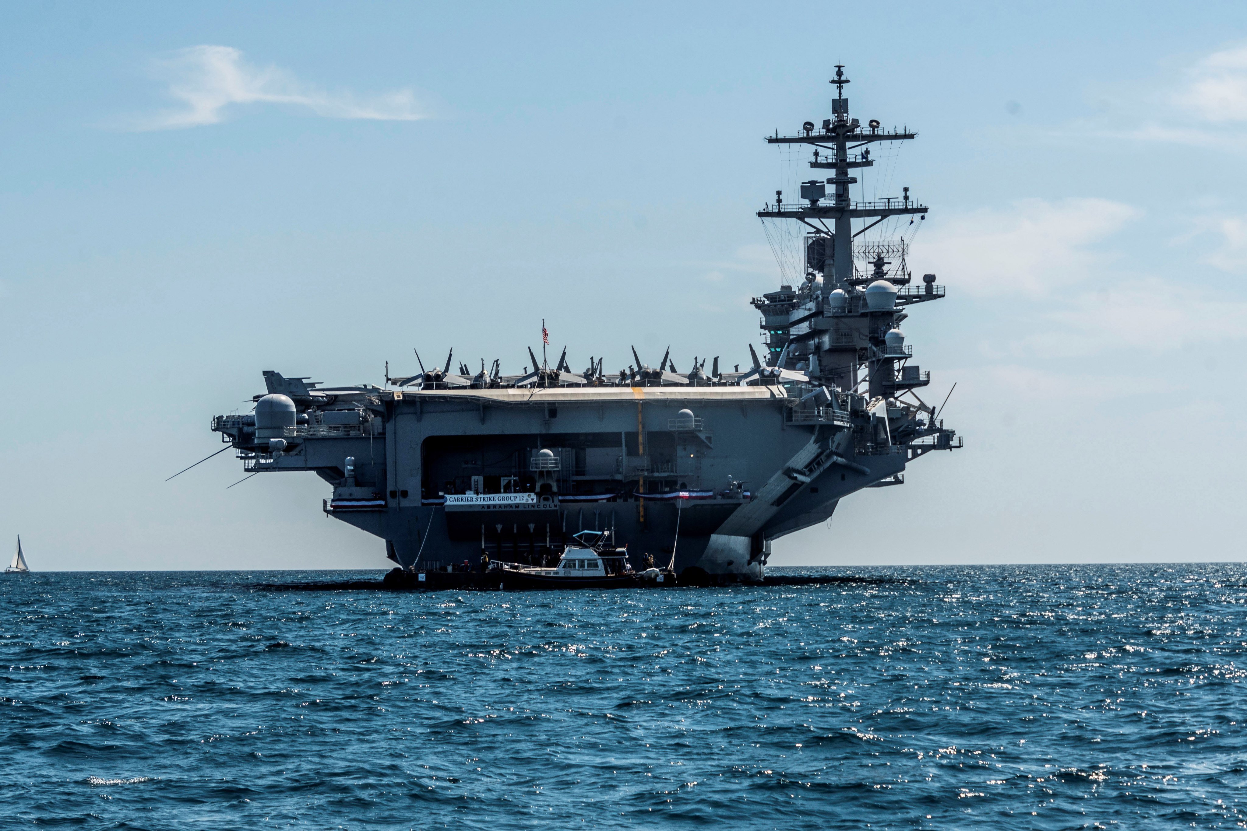 The USS Abraham Lincoln and its strike group have reportedly been told to leave the South China Sea and go to the Middle East. Photo: EPA-EFE