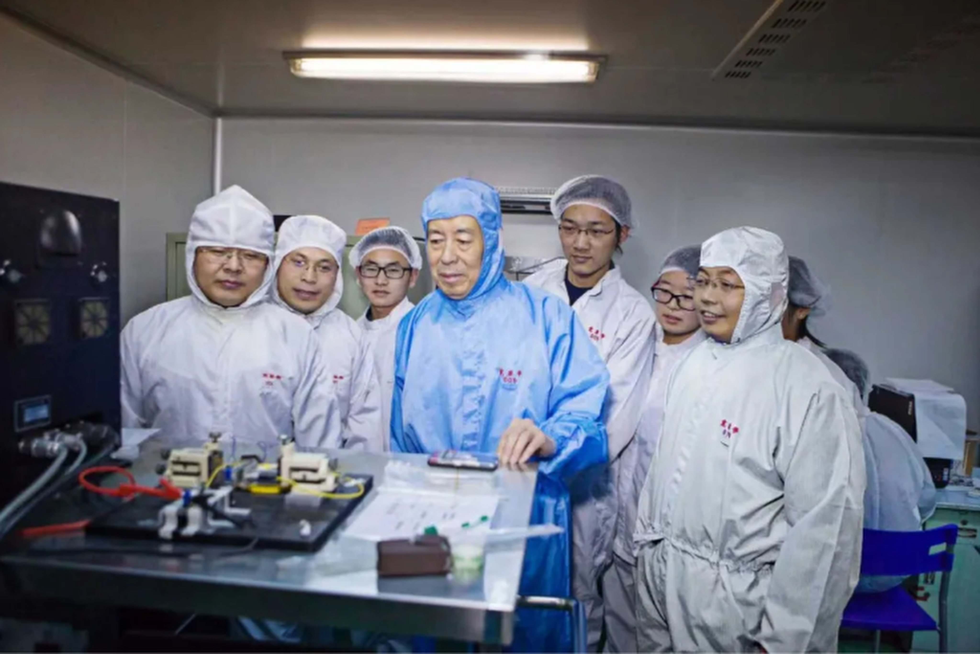 A team of Xidian University scientists, including Hao Yue (centre), is behind an innovation in semiconductor supercooling that has been called the “most significant breakthrough” in the field in two decades. Photo: Handout
