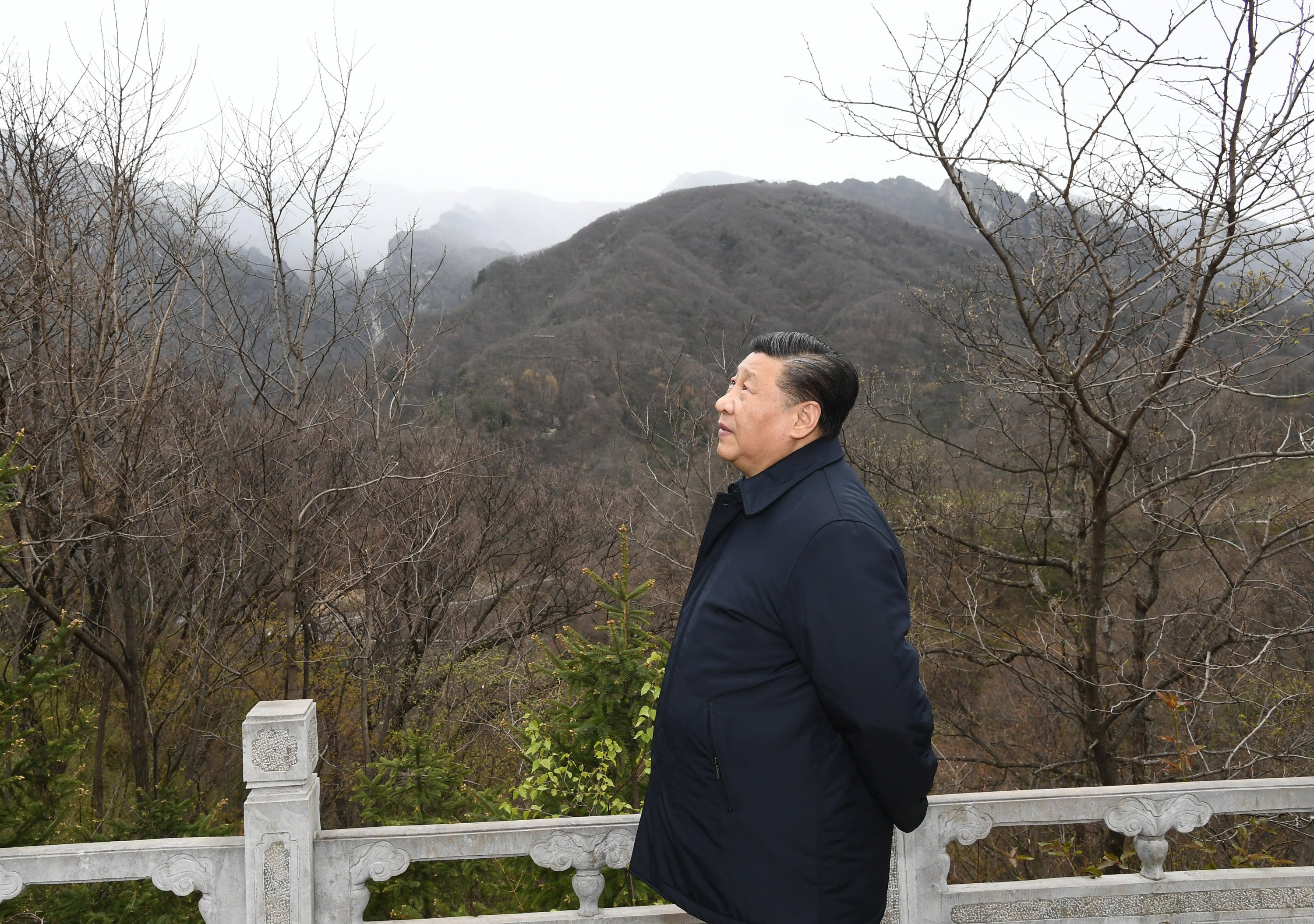 Chinese President Xi Jinping visited a nature reserve in the Qinling Mountains in Shaanxi province in 2020 to send a message about illegal luxury developments. Photo: Xinhua